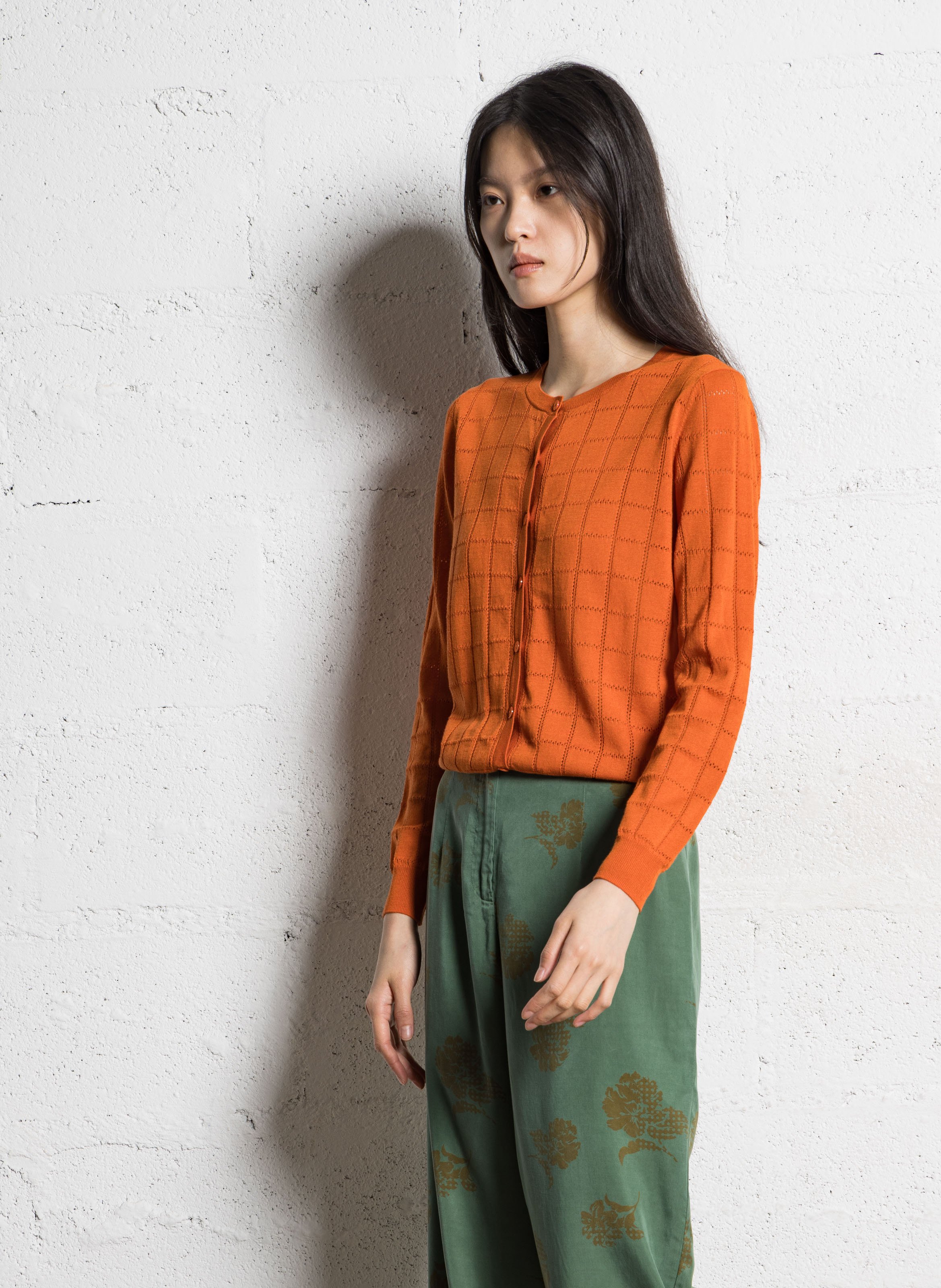 Pantalon droit imprimé NICE THINGS Kaki