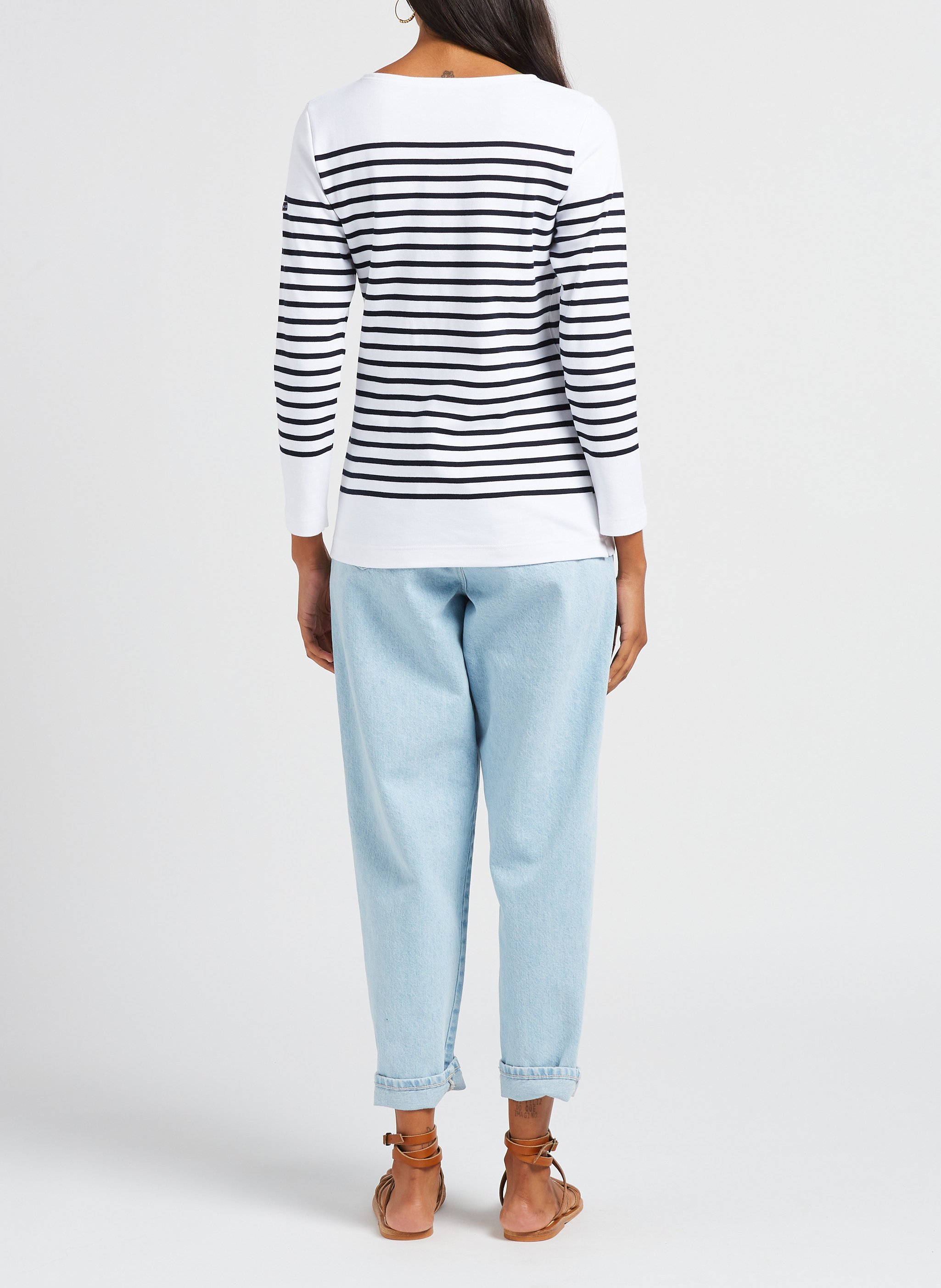 Matrosenshirt aus Jersey mit U-Boot-Ausschnitt ARMOR LUX Weiss