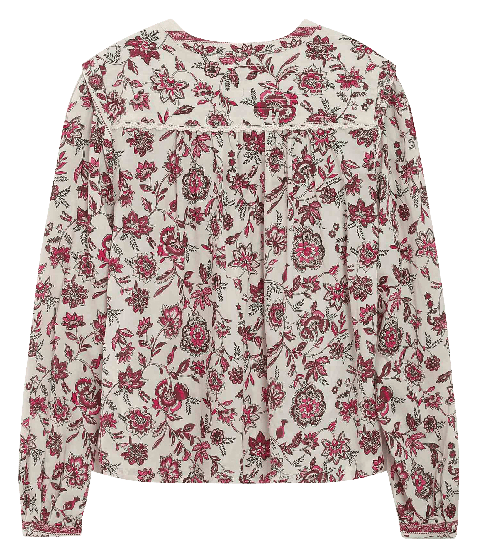 Blouse col rond droite imprimée GRACE ET MILA Rose