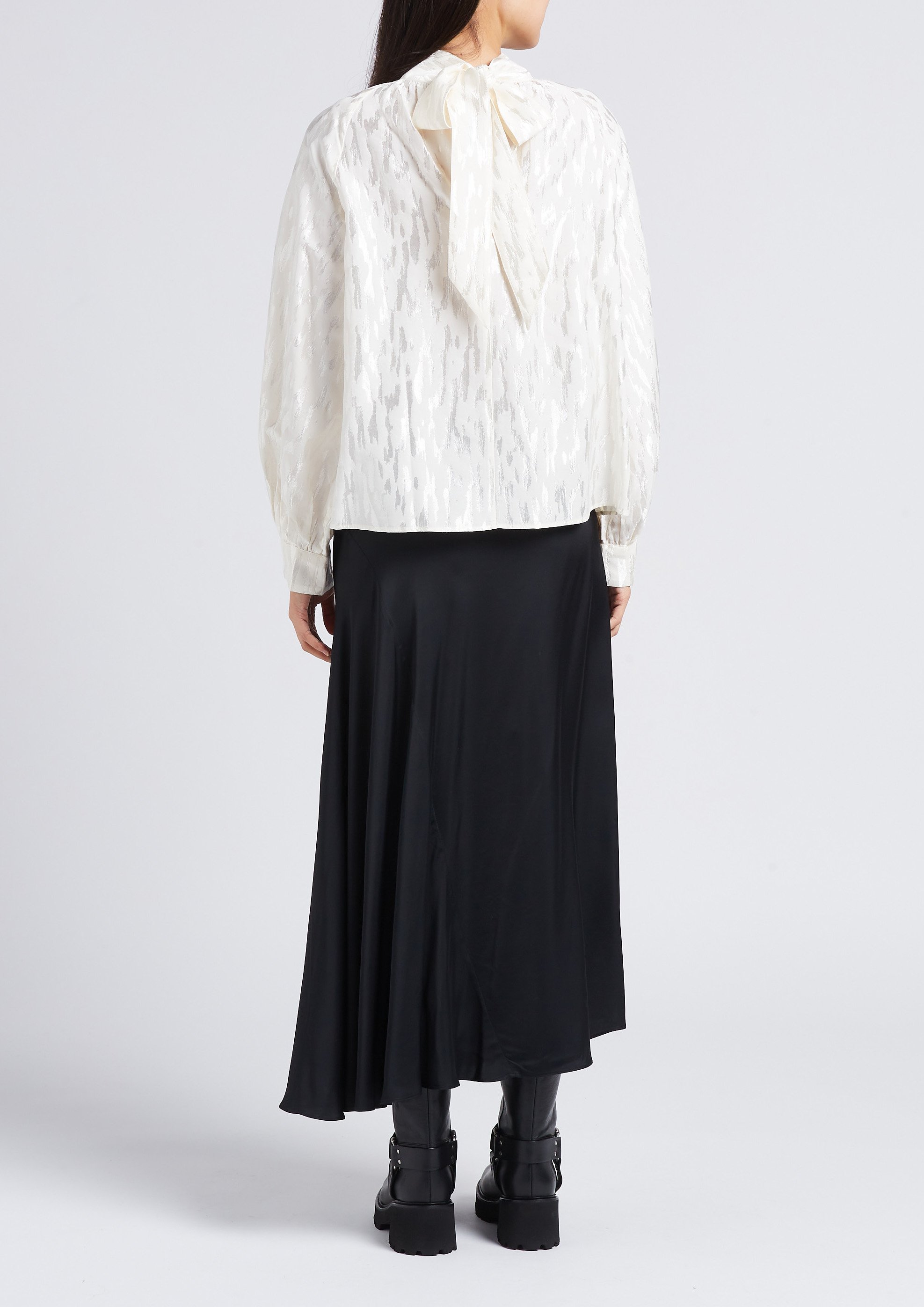 Top ample col V nouable SAMSOE SAMSOE Beige