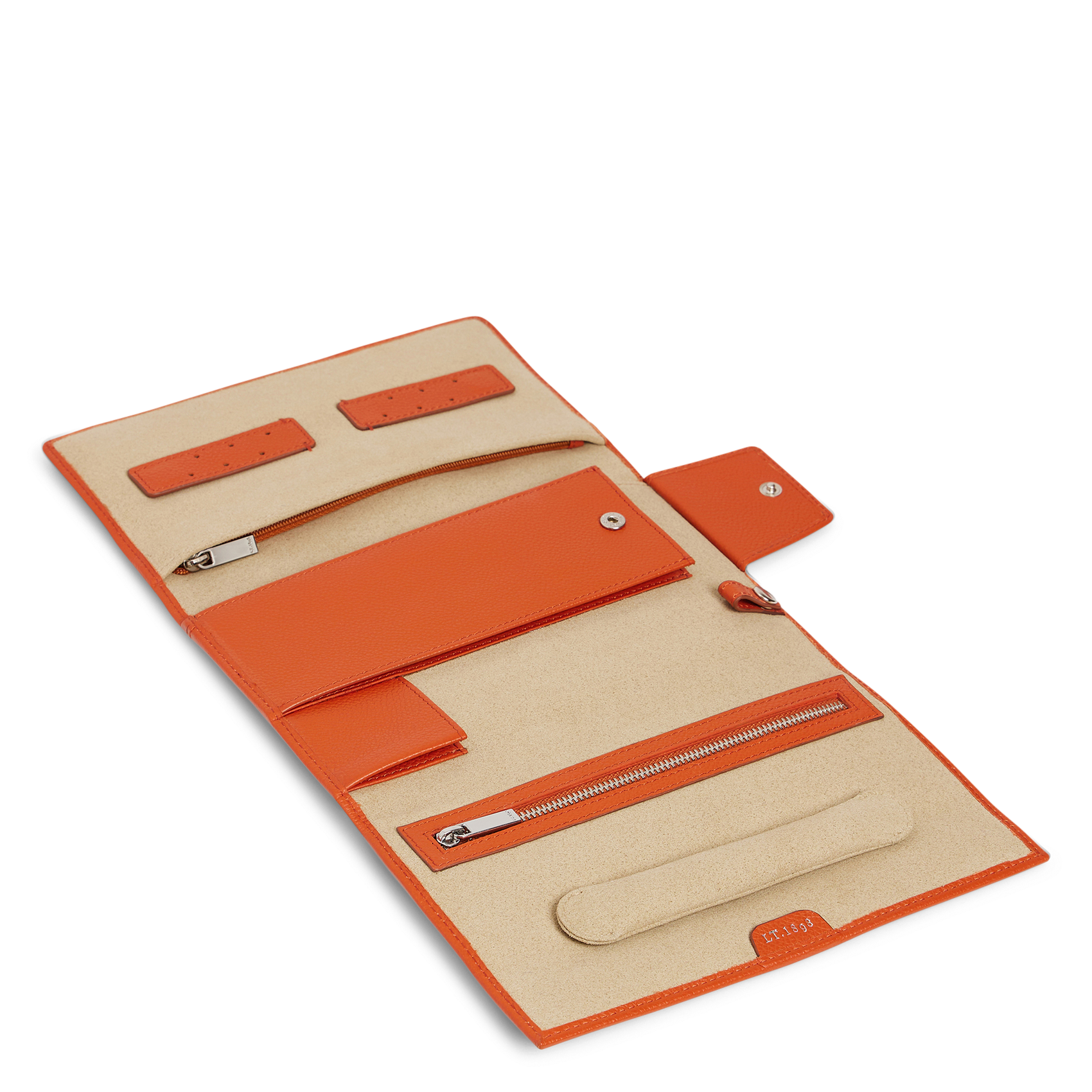 Etui für Schmuck aus Leder LE TANNEUR Orange