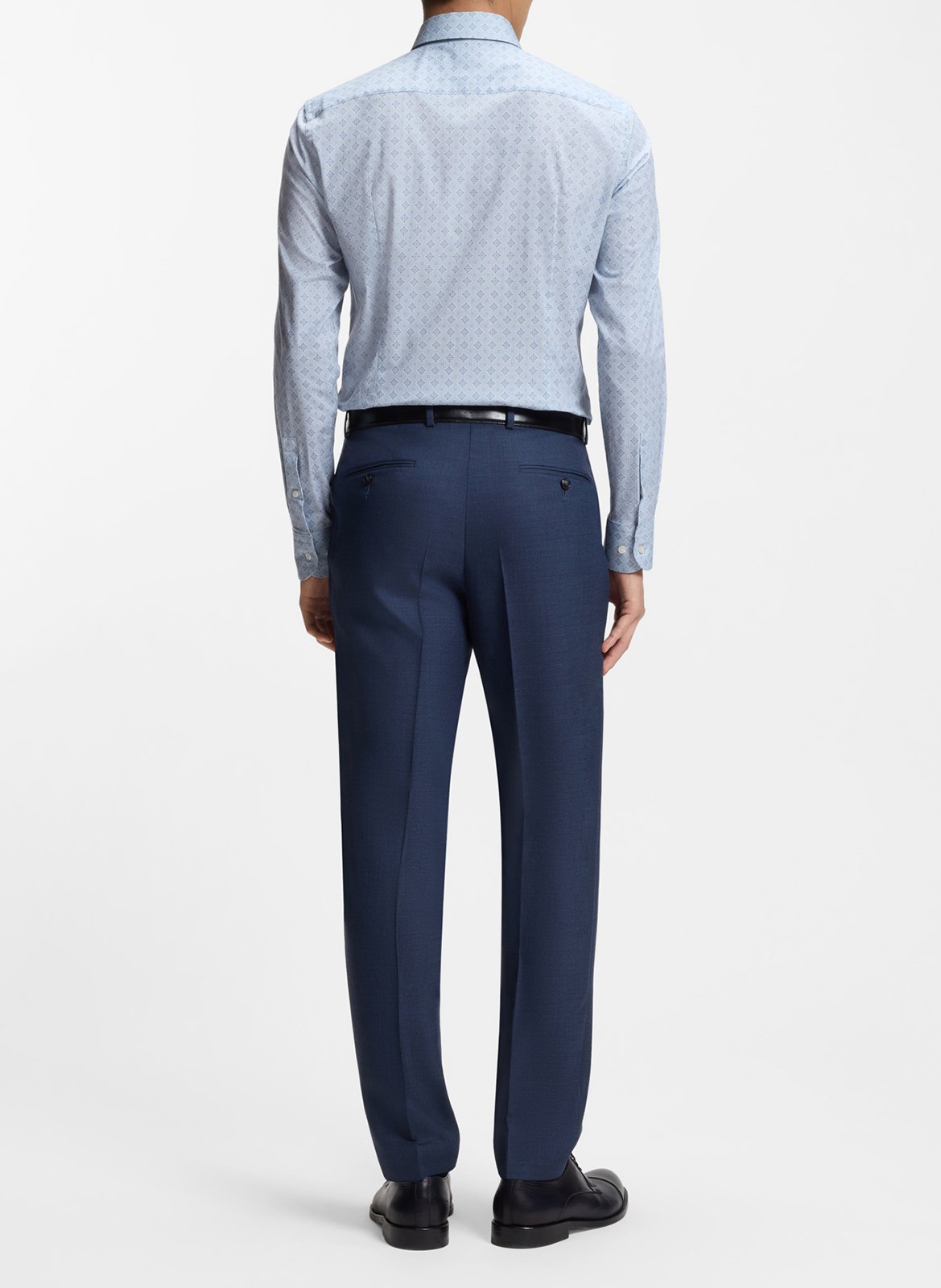 Straight printed cotton shirt BOSS Blue