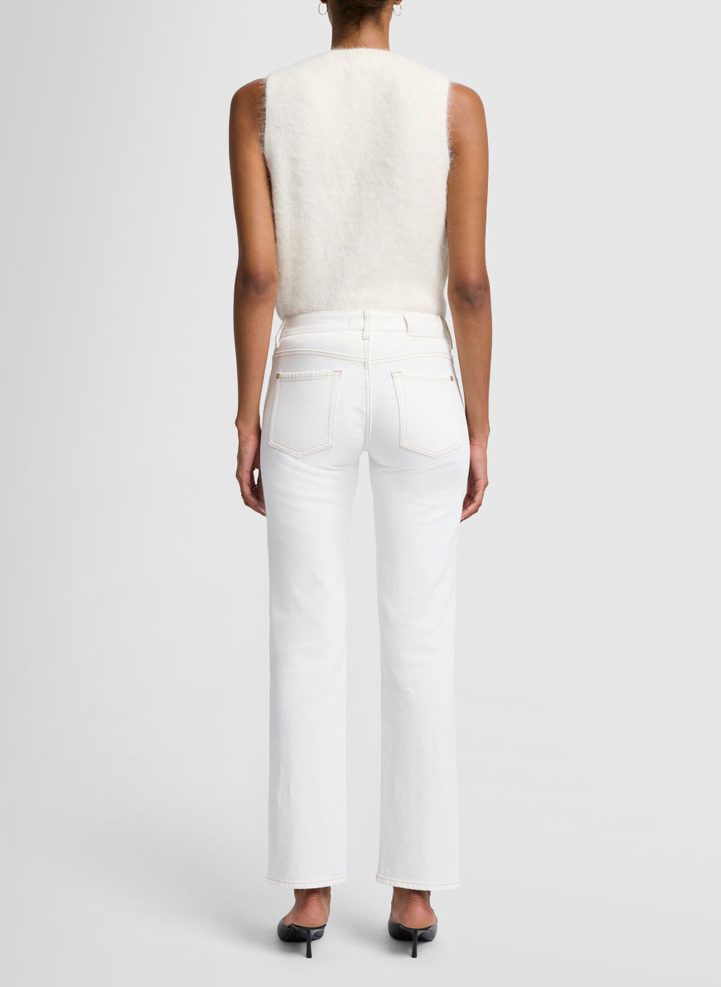 Cotton-blend straight jeans 7 FOR ALL MANKIND White