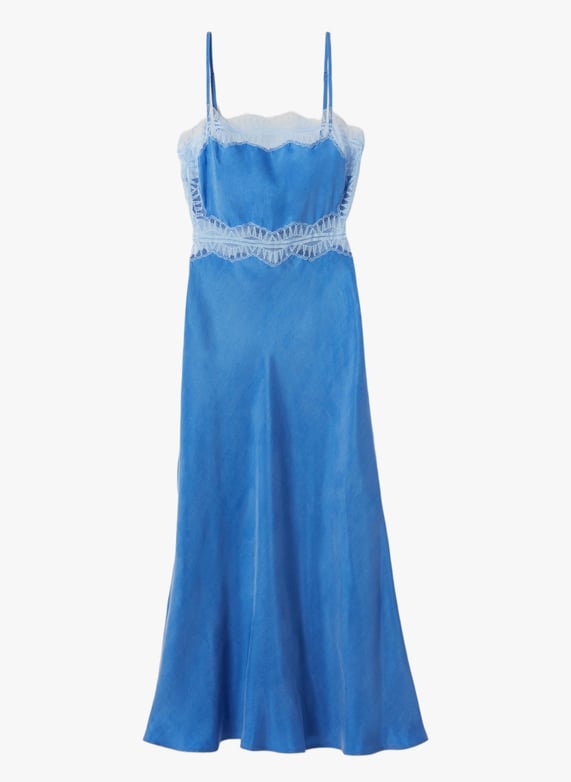 Long satin dress Blue Claudie pierlot - Women | Place des Tendances Long satin dress Blue Claudie pierlot - Women | Place des Tendances