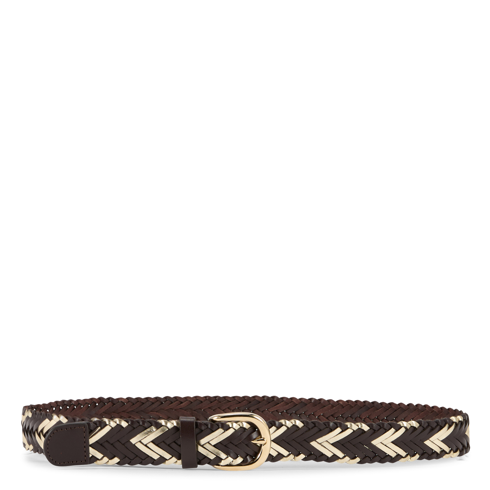 Ceinture en cuir DES PETITS HAUTS Marron