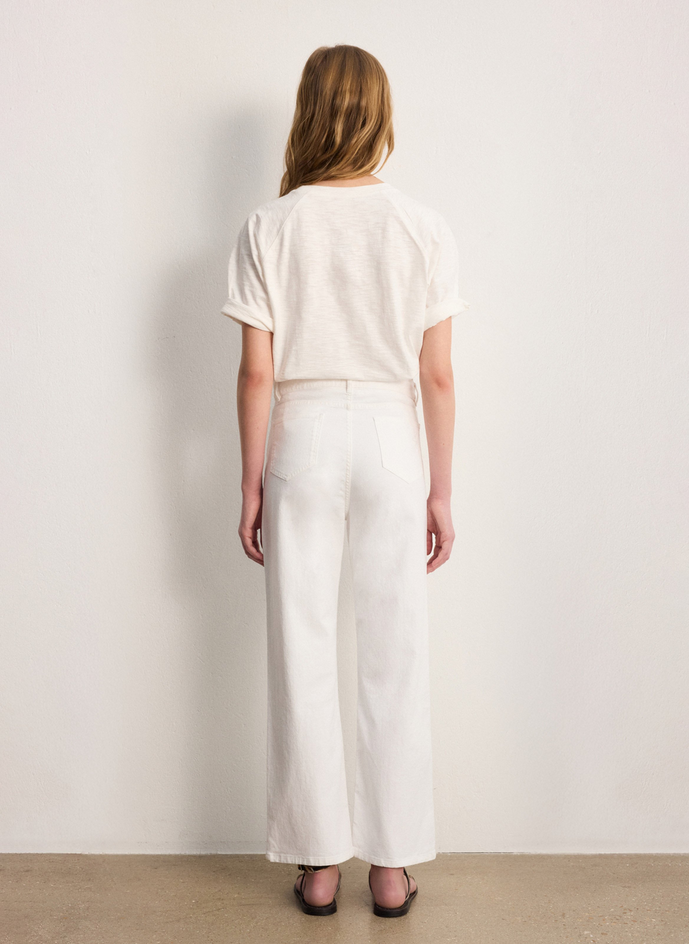 Bundfaltenhose PABLO Weiss