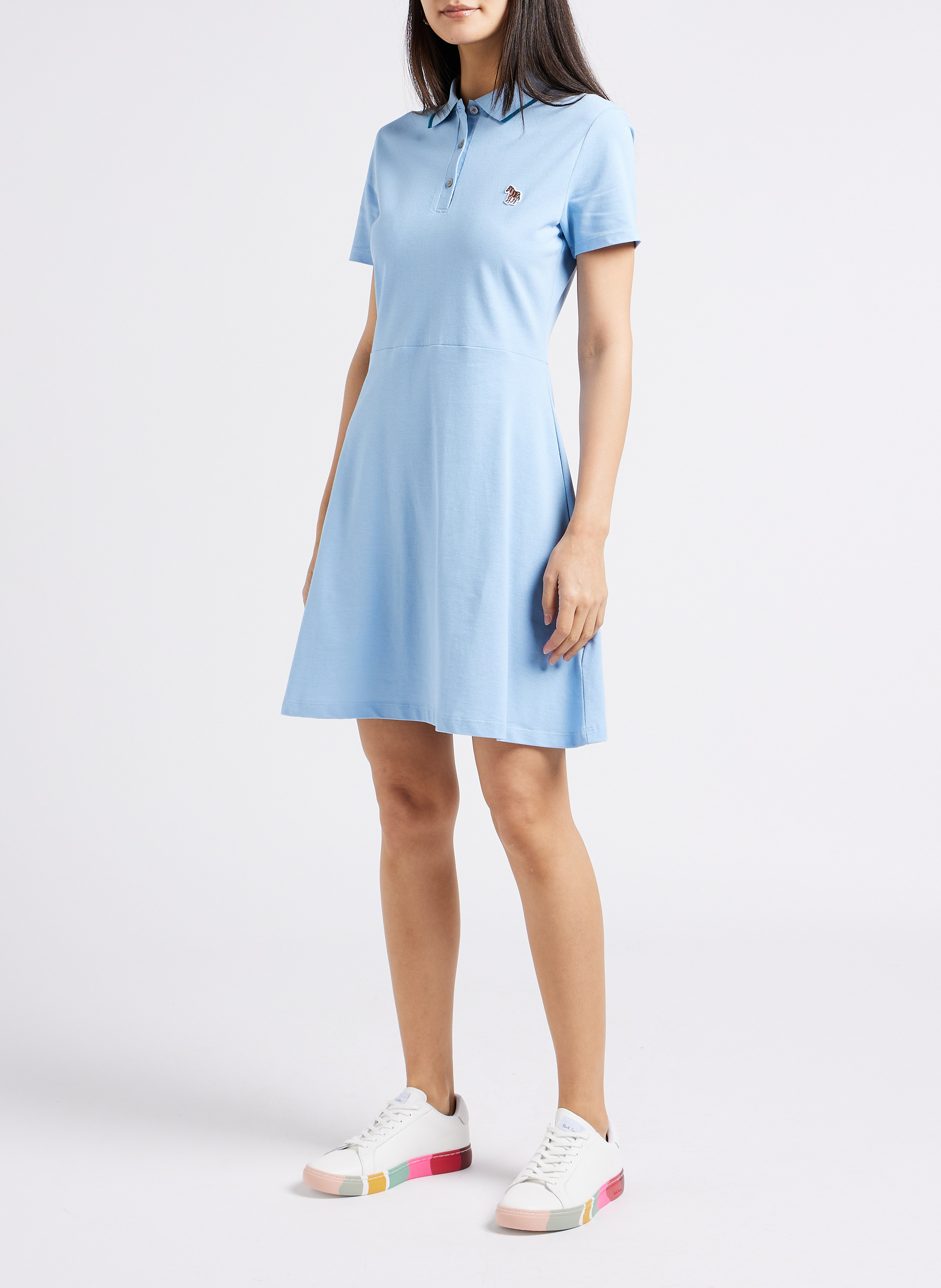 Kurzes Polokleid aus Baumwolle PAUL SMITH Blau