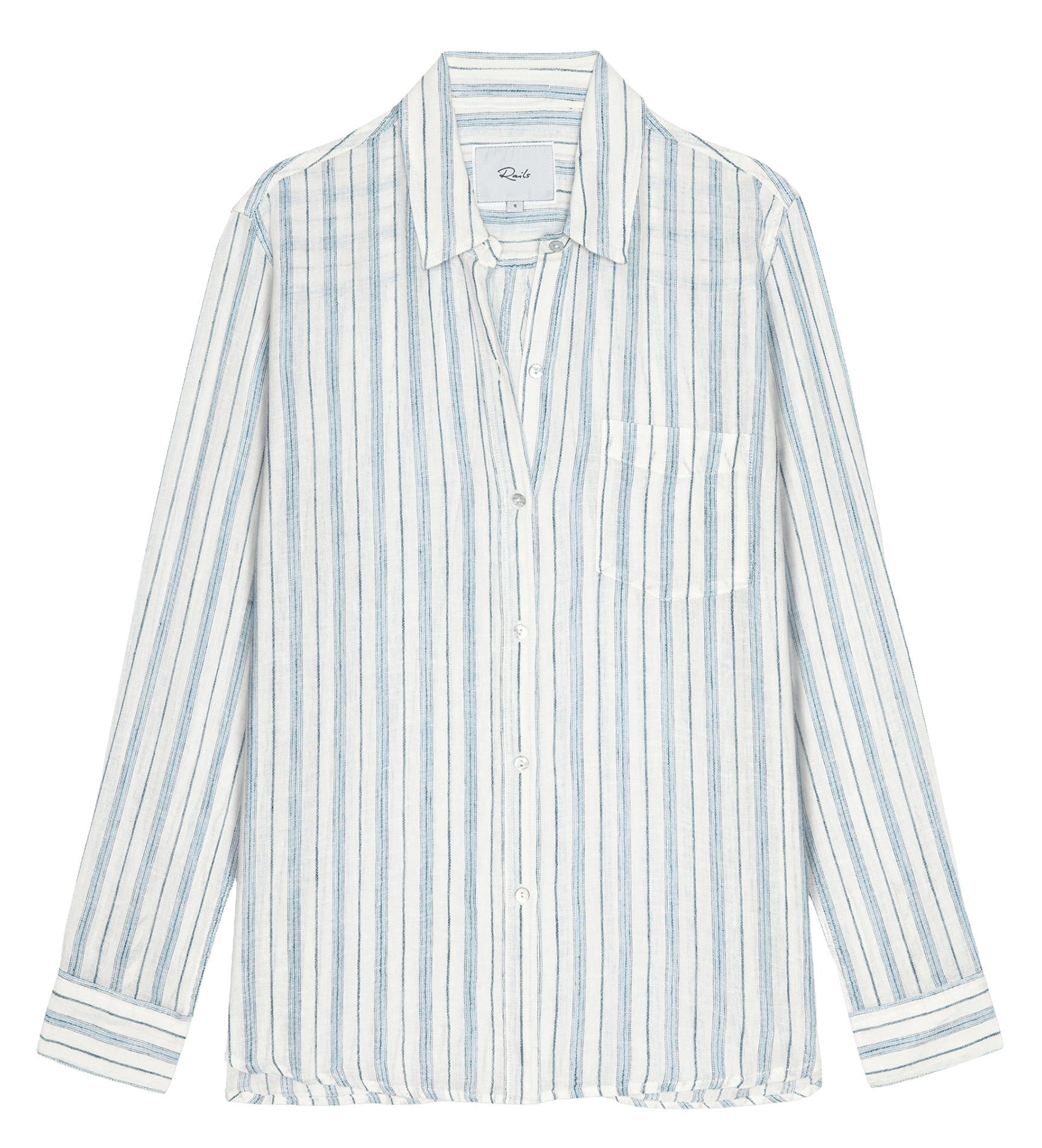 Striped linen blend shirt Multicolored