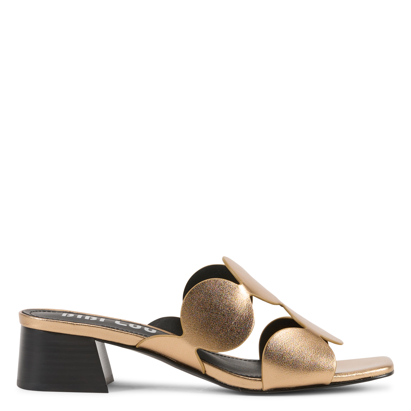Heeled suede mules BIBI LOU Golden