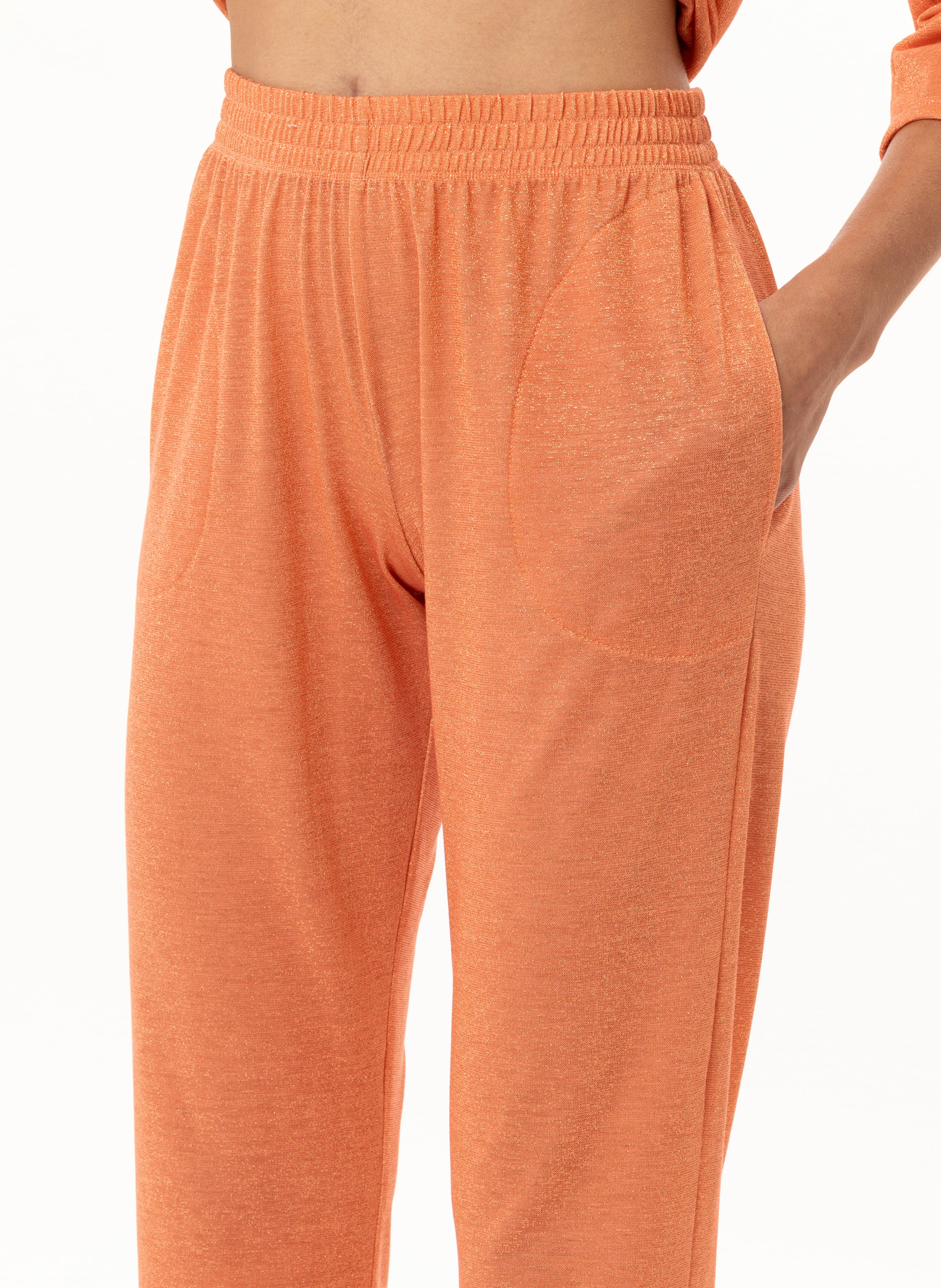 Lurex knit homewear set LE CHAT Orange