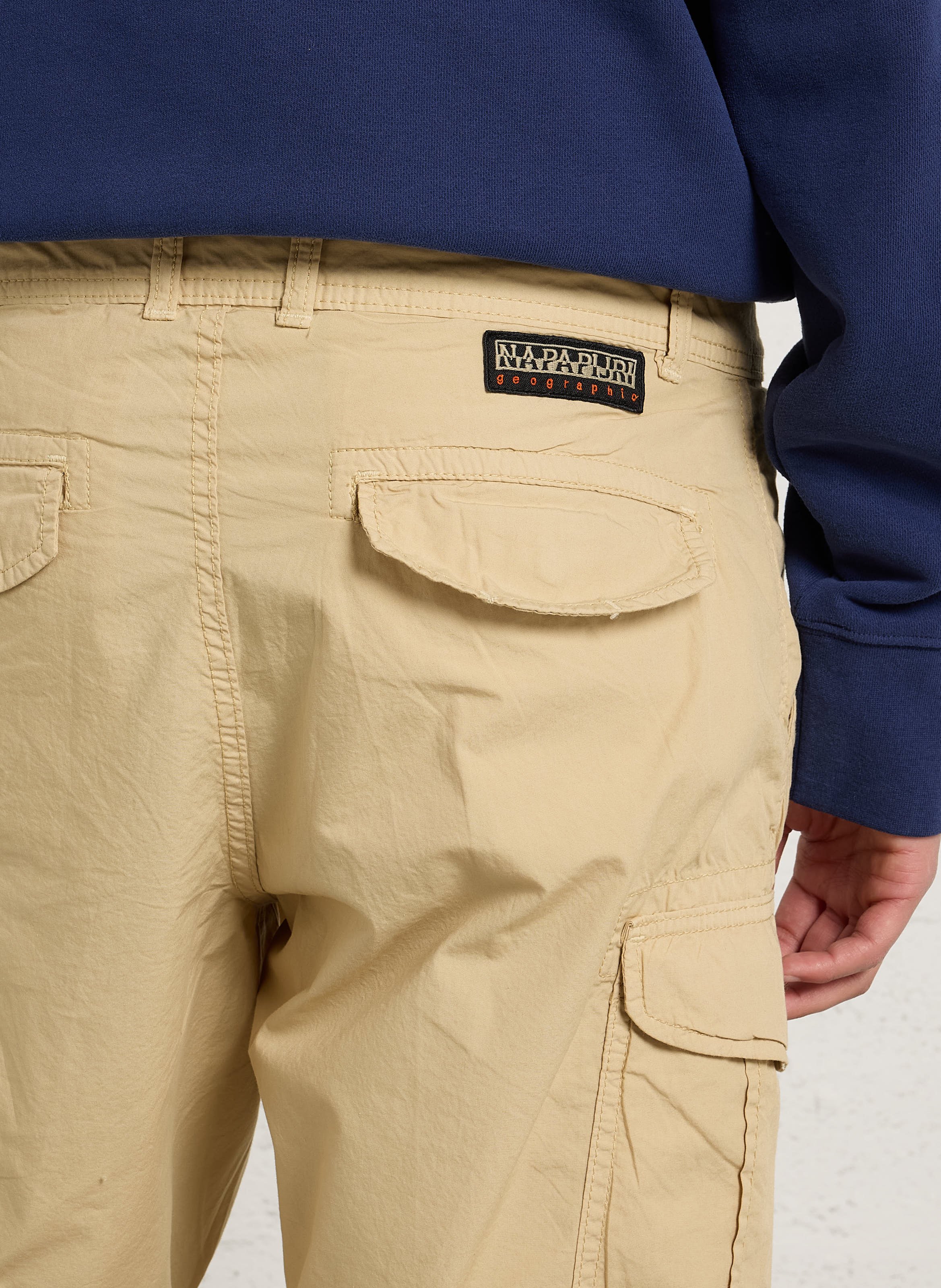 Gerade geschnittene Baumwollshorts NAPAPIJRI Beige