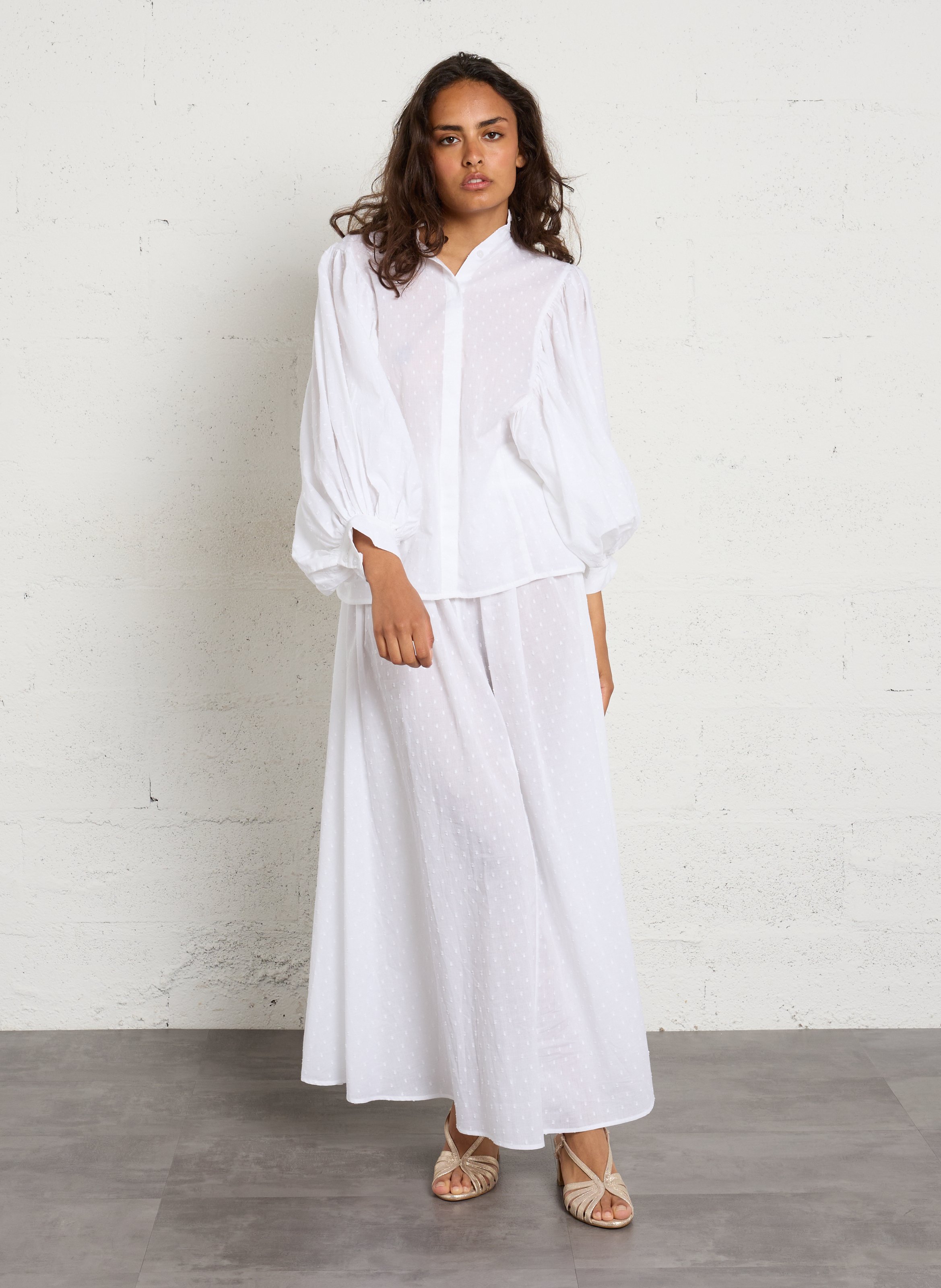 Sandales à talons en cuir métallisé BOCAGE Doré