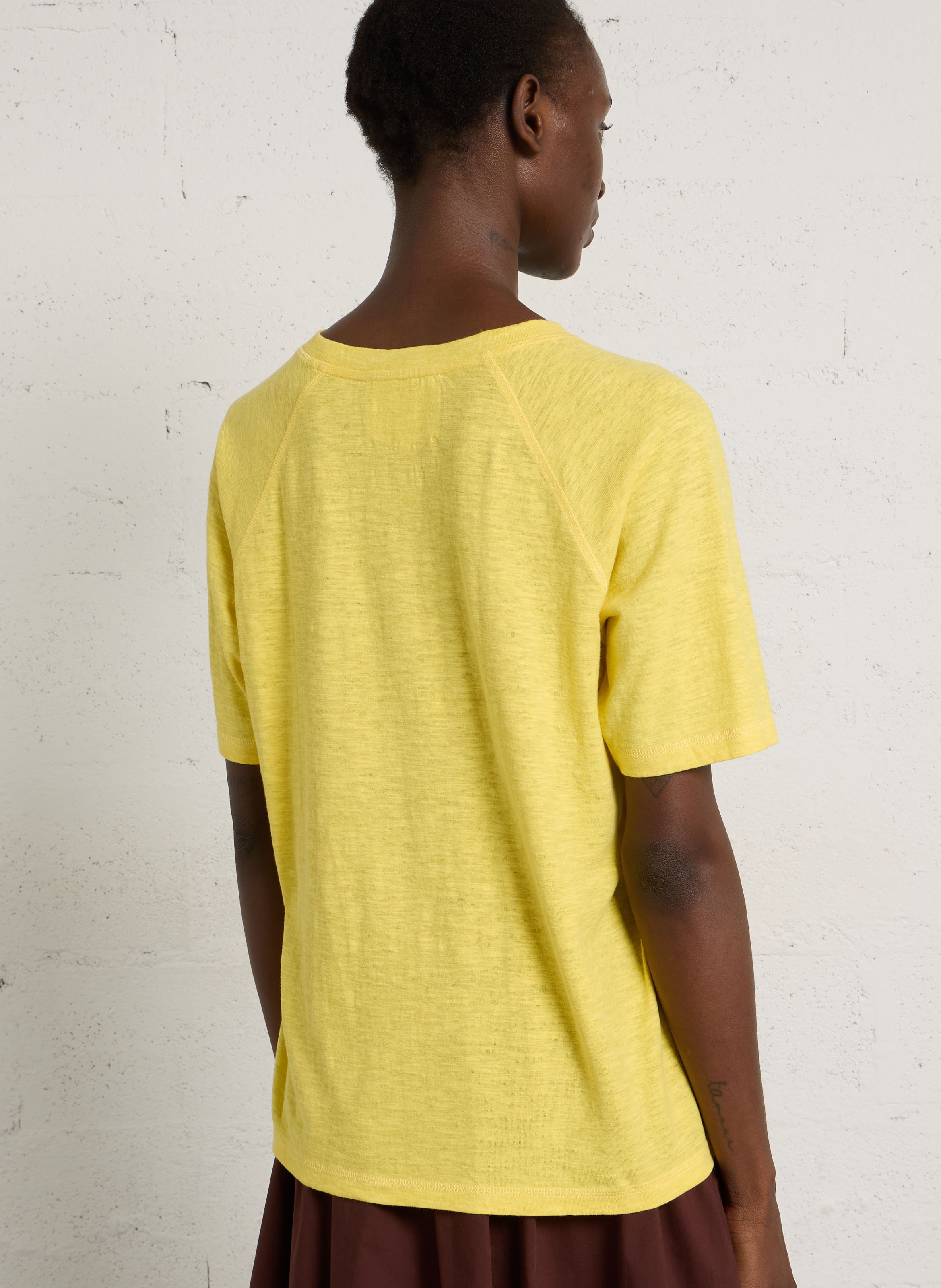 Cotton T-shirt MAISON 123 Yellow