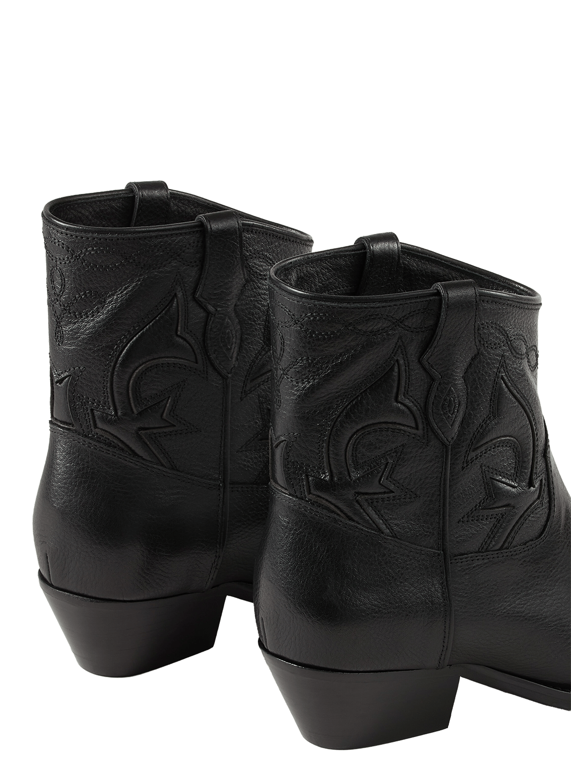 Bottines en cuir grainé BA&SH Noir