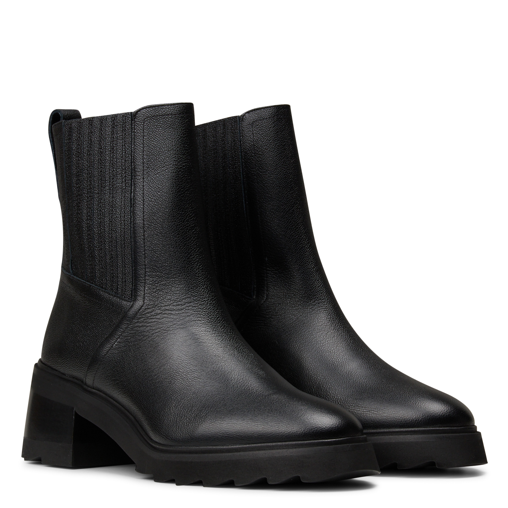 Leather mid-calf boots BOBBIES Black