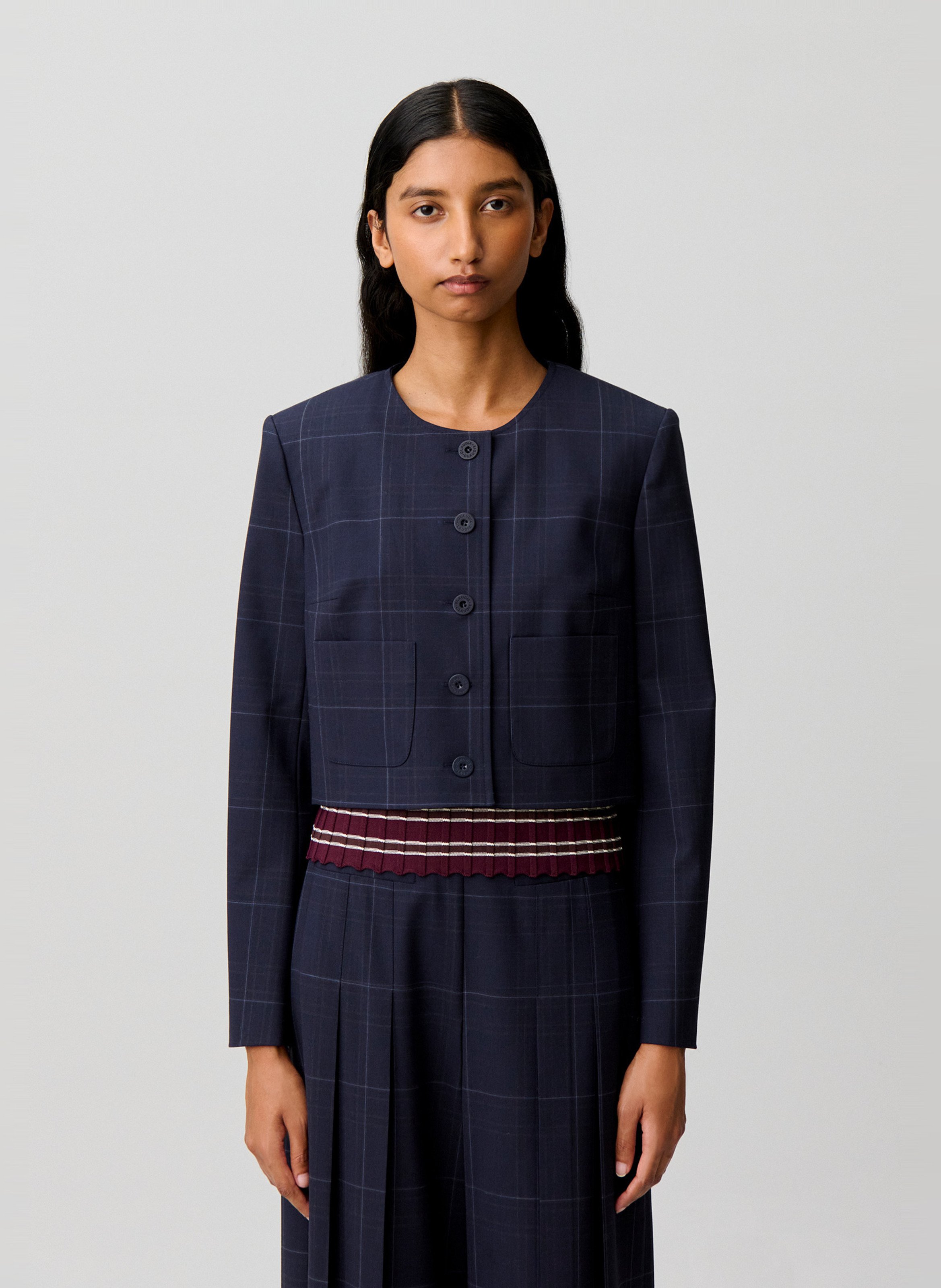 Veste tailleur à rayures en laine mélangée CLAUDIE PIERLOT Multicolore