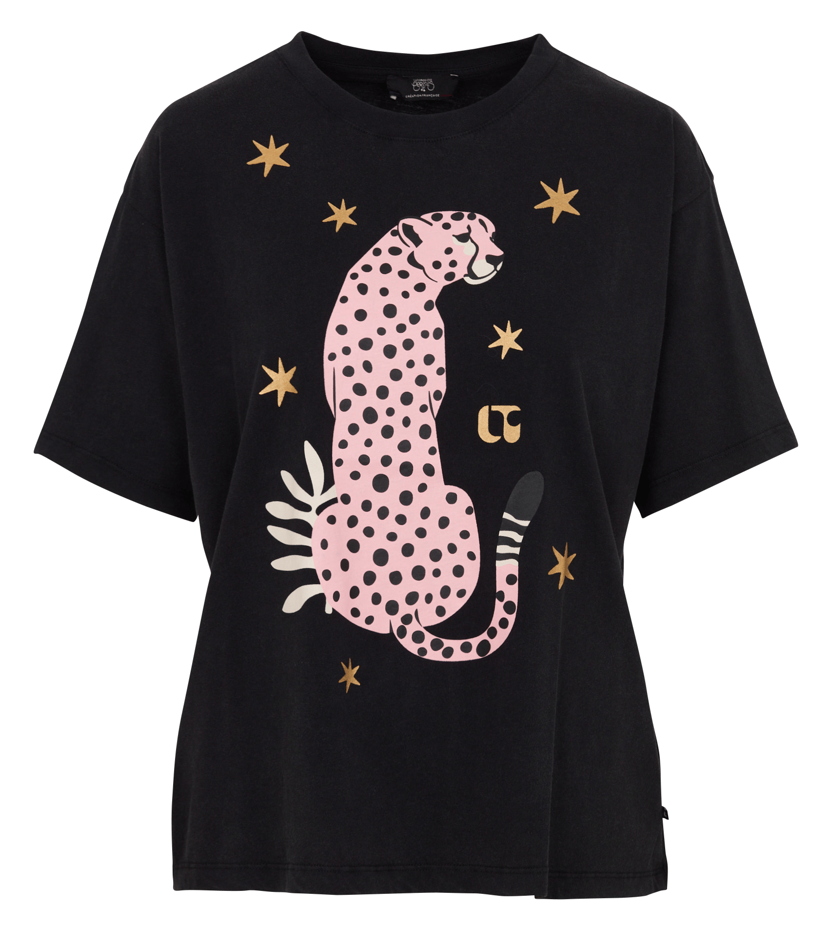 Katoenen T-shirt met print LE TEMPS DES CERISES Zwart