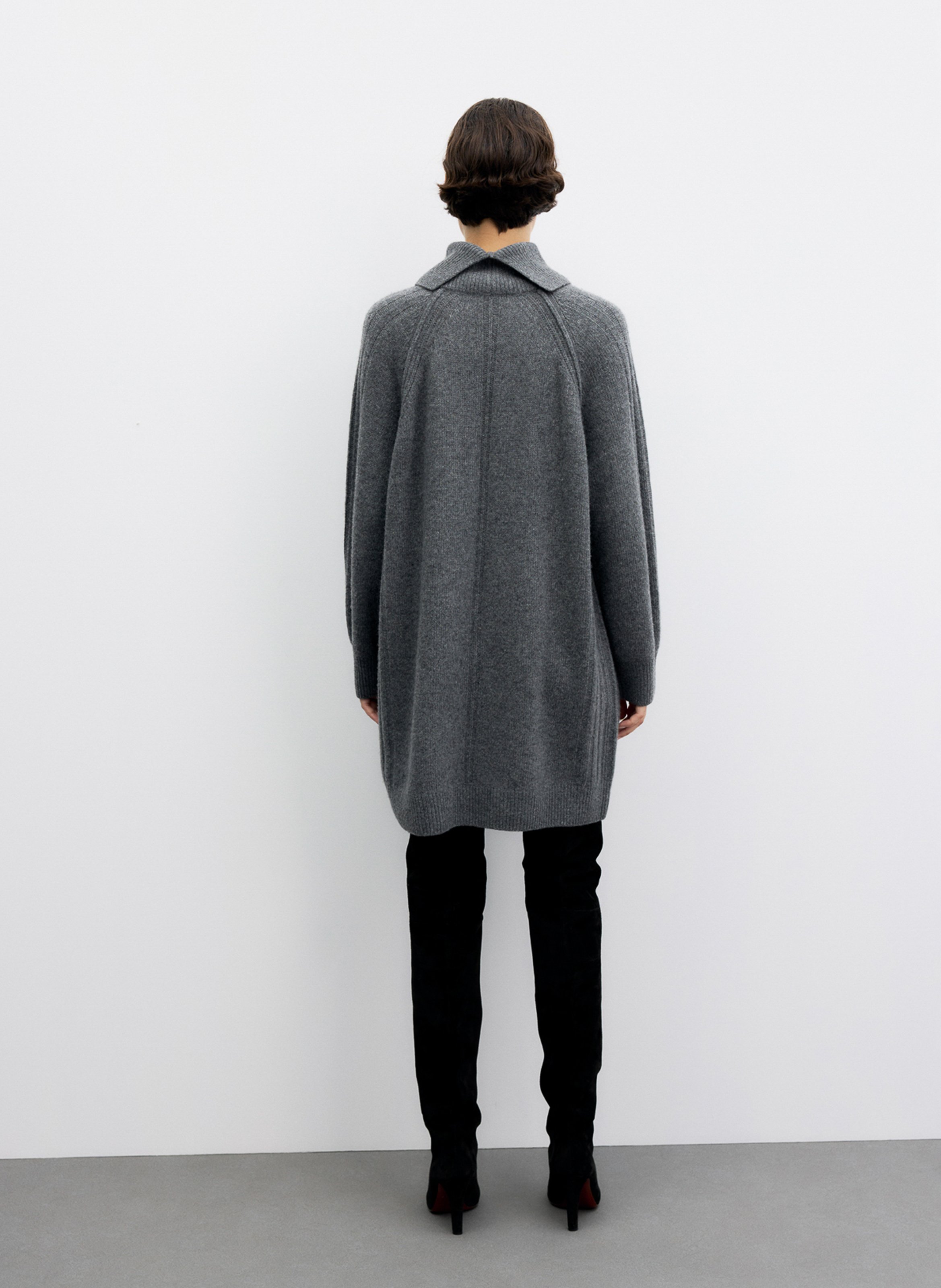 Wool and cashmere turtleneck dress GERARD DAREL Grey