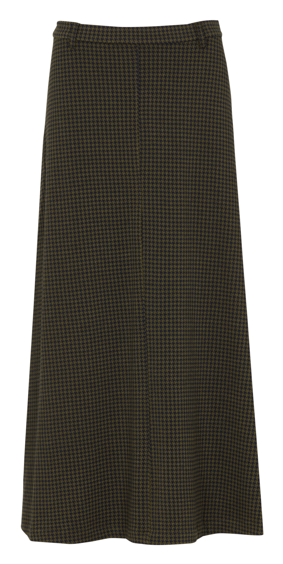 Langer Jacquardrock mit Hahnentrittmuster NICE THINGS Khaki