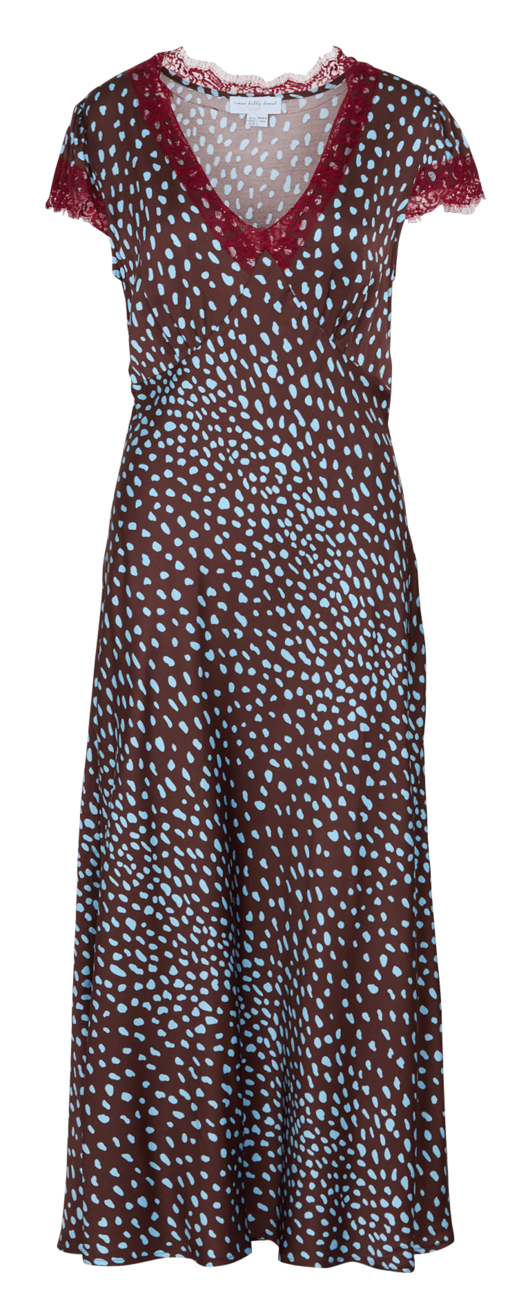 Robe longue col V imprimée NEVER FULLY DRESSED Marron