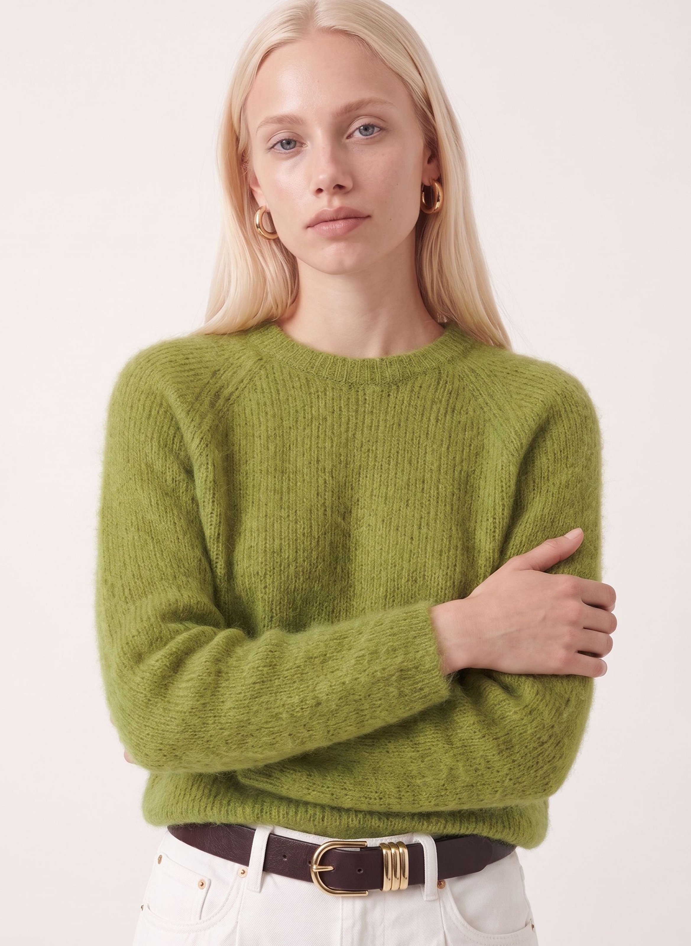 Pull droit col rond en laine mélangée KOOKAI