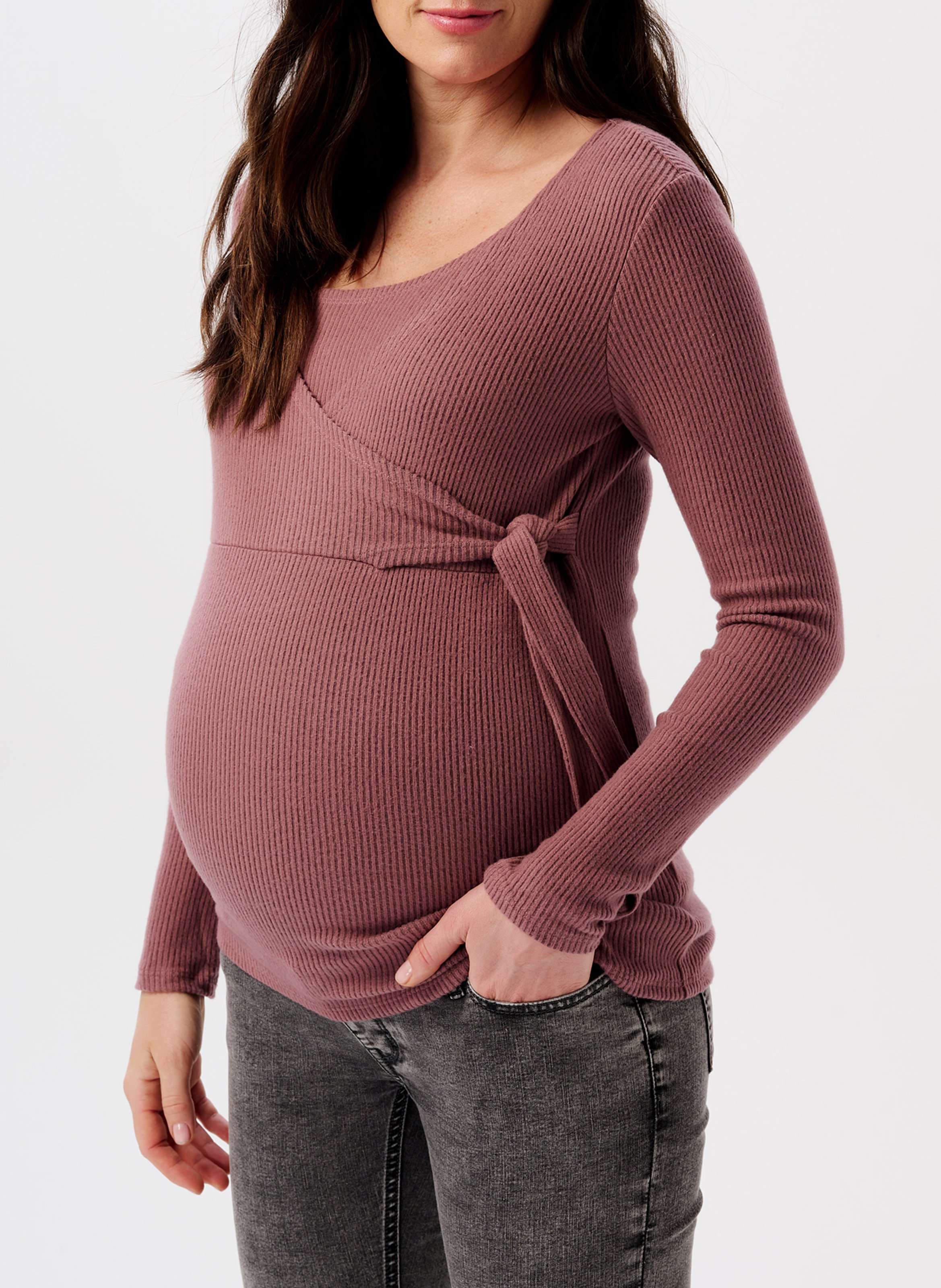 Cross-over nursing top NOPPIES Brown