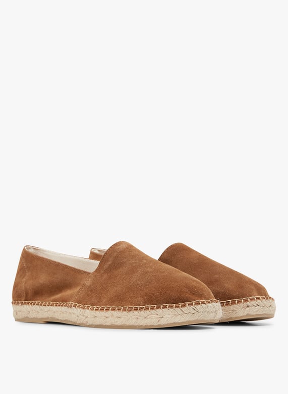 Suede espadrilles Tobacco brown Selected Men Place des Tendances