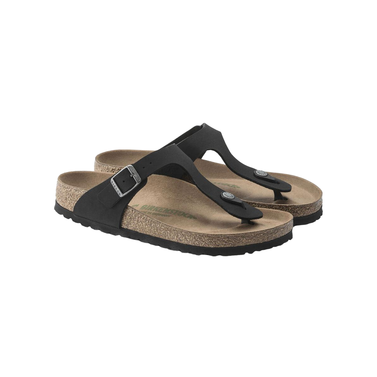 Faux leather sandals BIRKENSTOCK Black