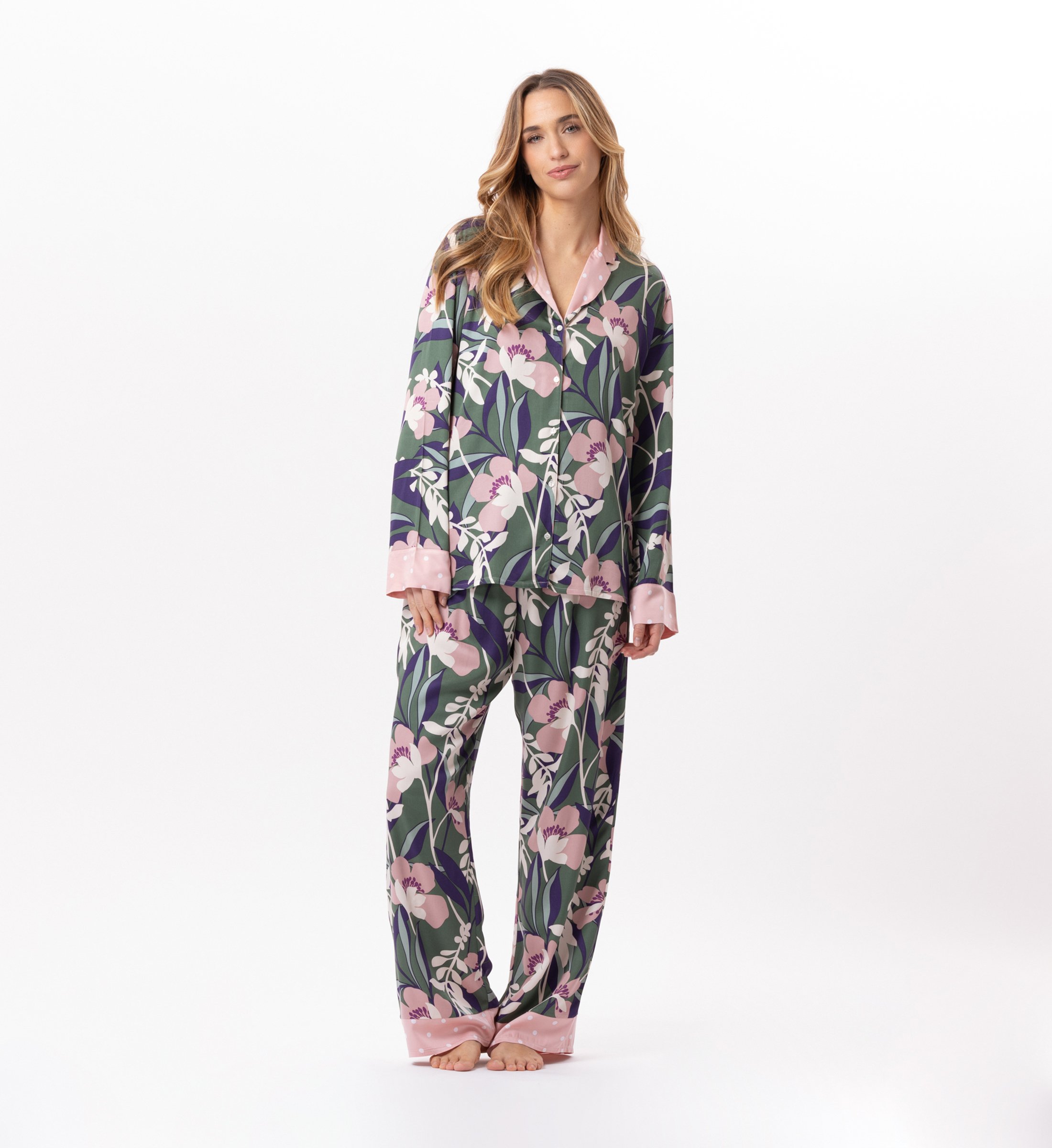 Buttoned viscose pyjama LE CHAT Multicolored