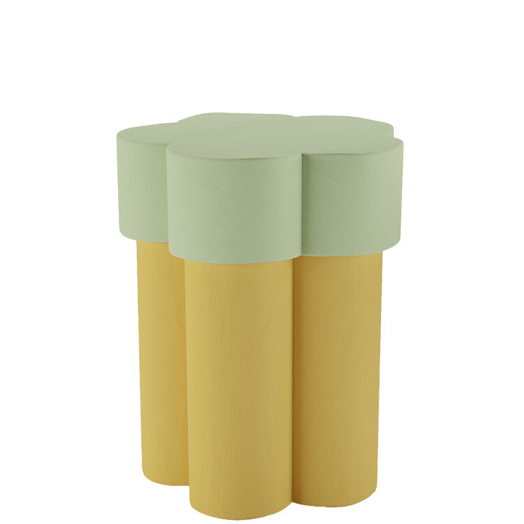 Flower-shaped side table in magnesia POTIRON PARIS Green