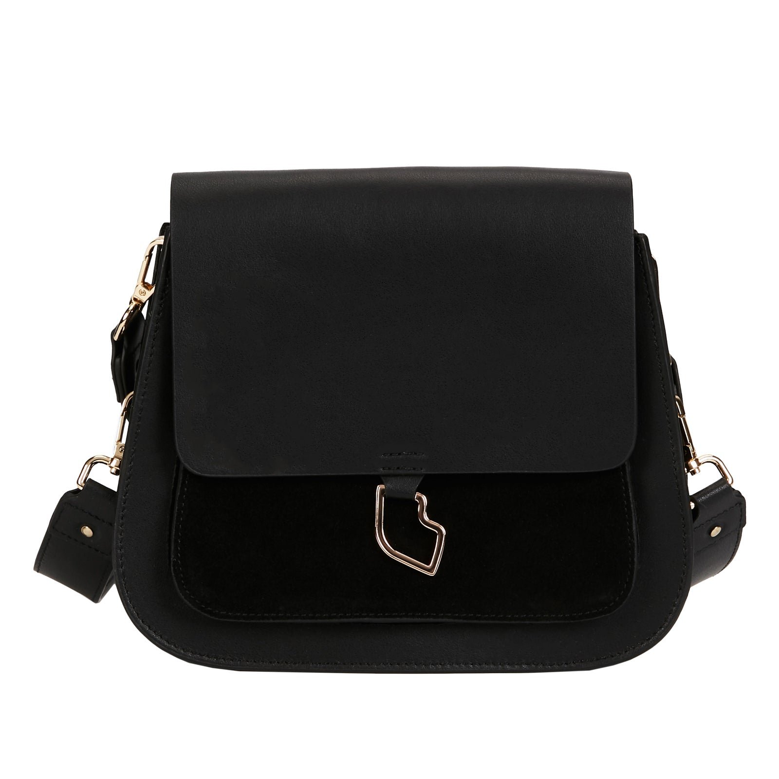 Leather shoulder bag BONS BAISERS PARIS Black