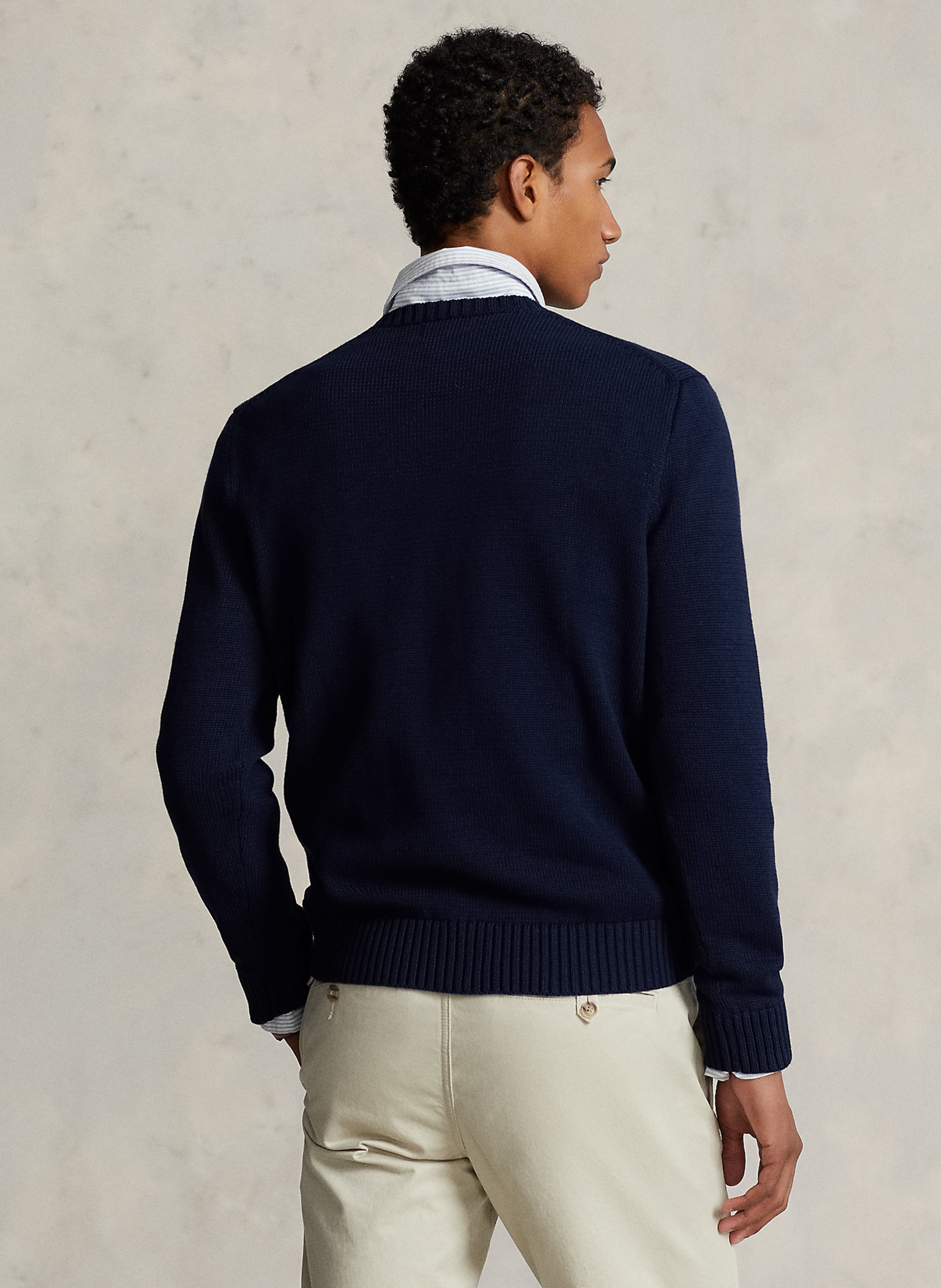 Round-neck cotton sweater POLO RALPH LAUREN Blue