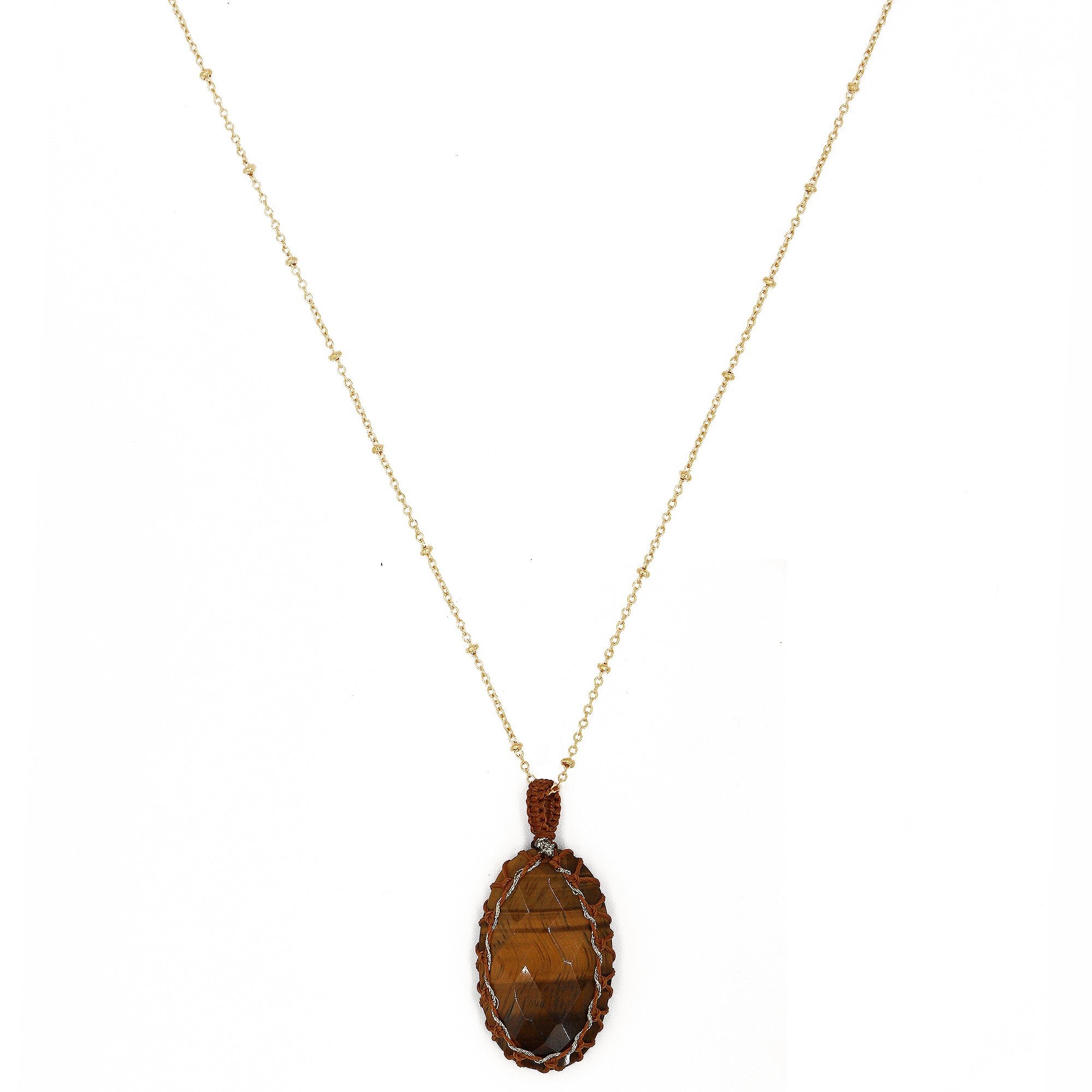 Colliers plaqué or chakra NILAI Orange