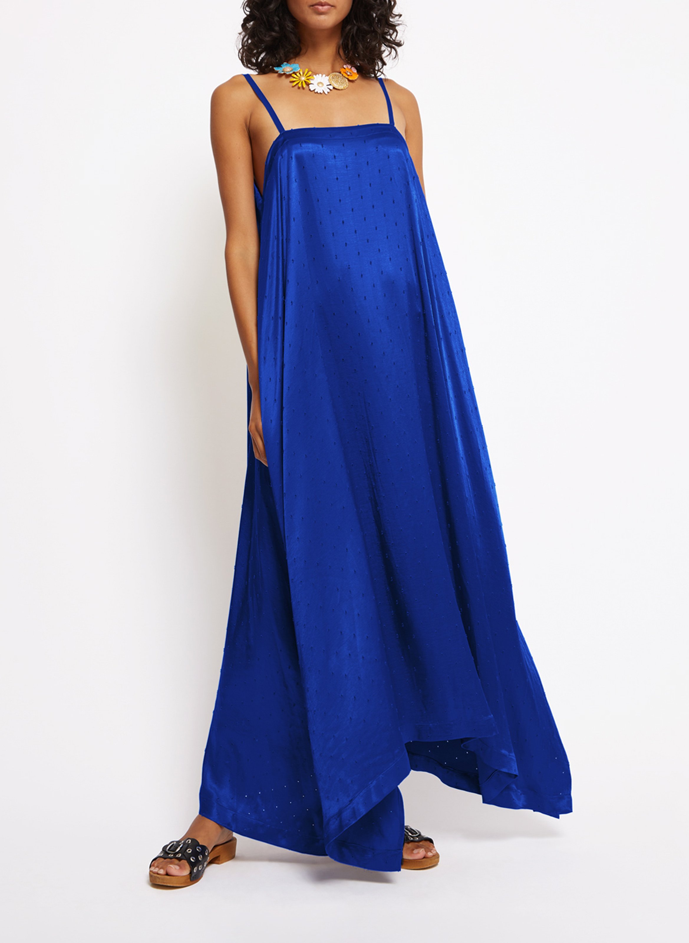 Robe longue encolur carré  ROSEANNA Bleu