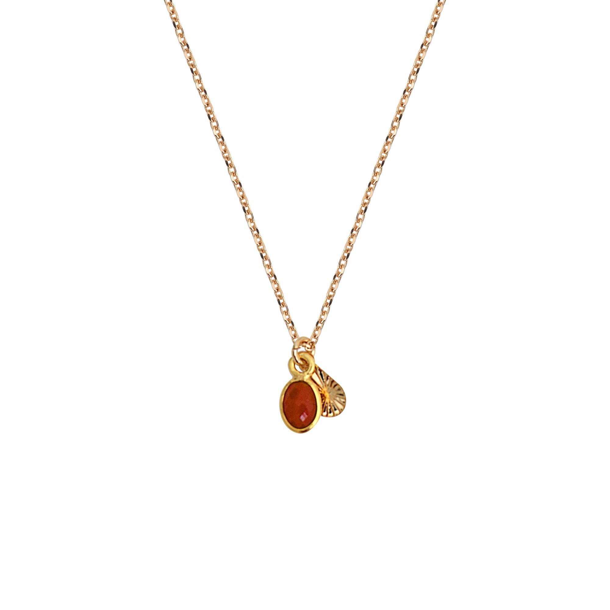 Necklace GAÏA Rouge foncé