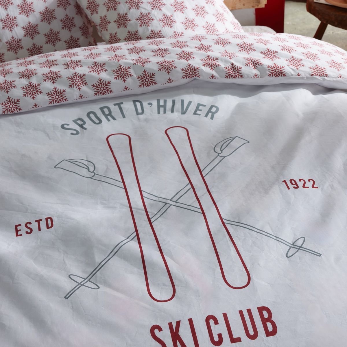 Printed cotton bed set TODAY LINGE DE MAISON White