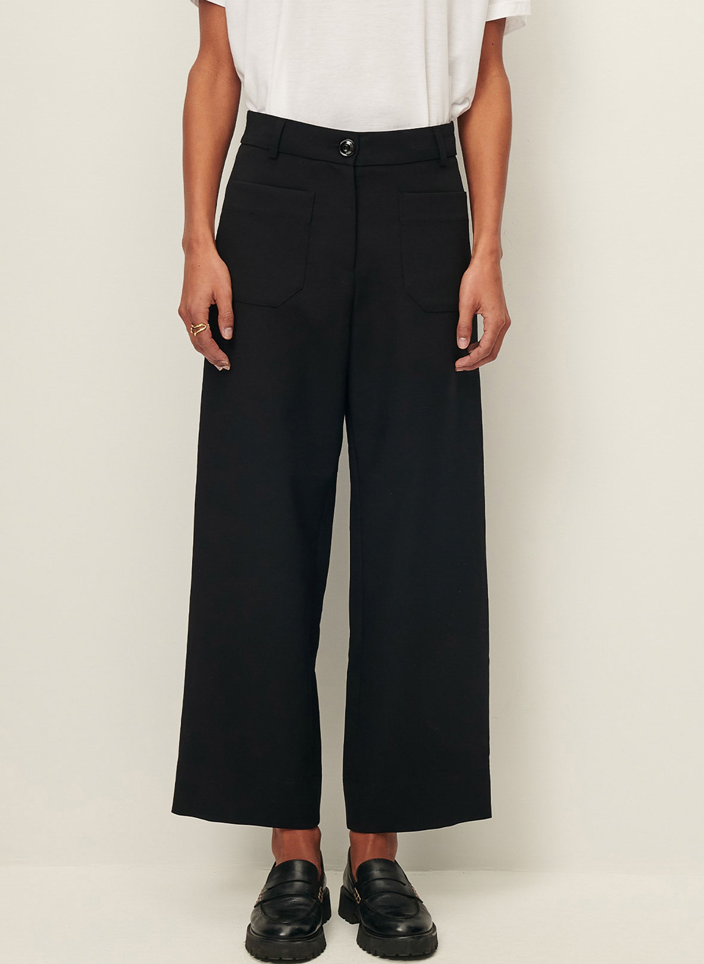 Straight-leg pants SESSUN Black