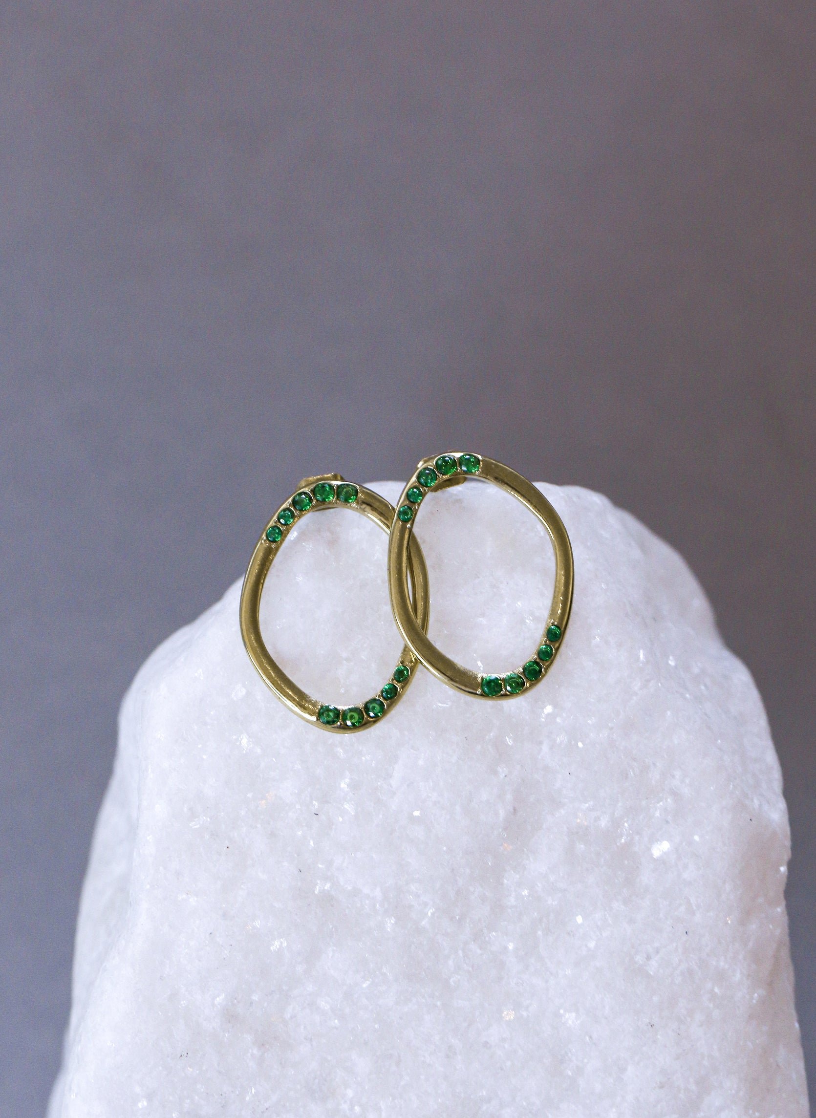 DIONYSOS - Stainless steel earrings for pierced ears AEC Paris Green