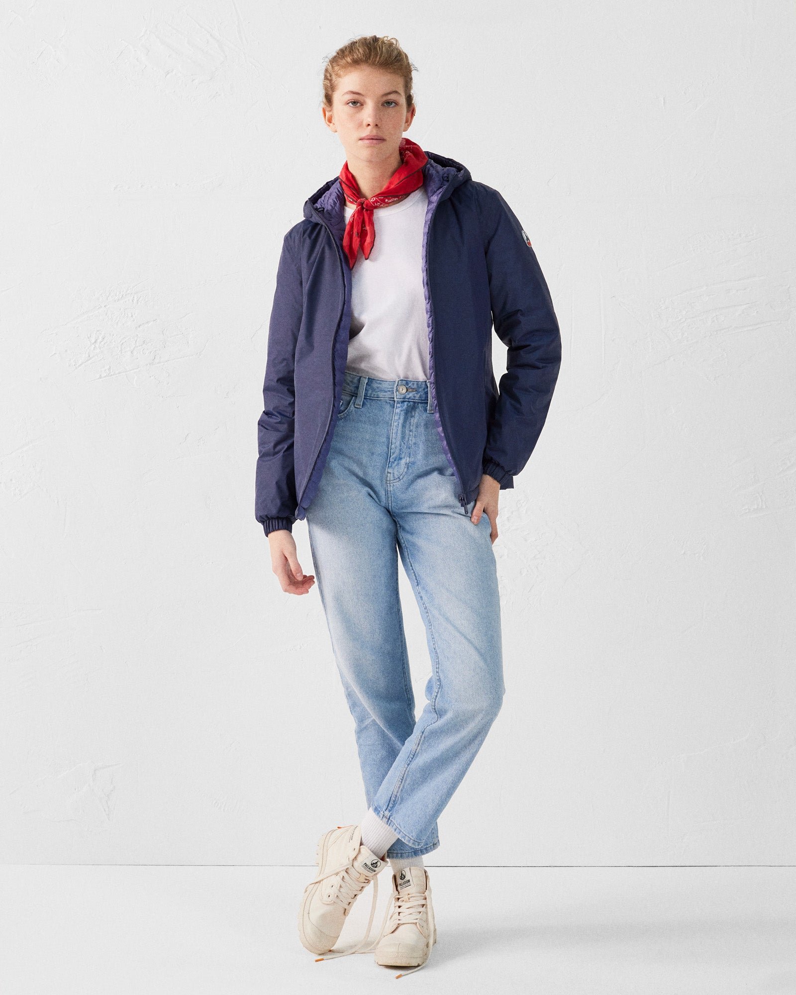 Reversible ultralight hooded down jacket Bangkok 2.0 JOTT Blue