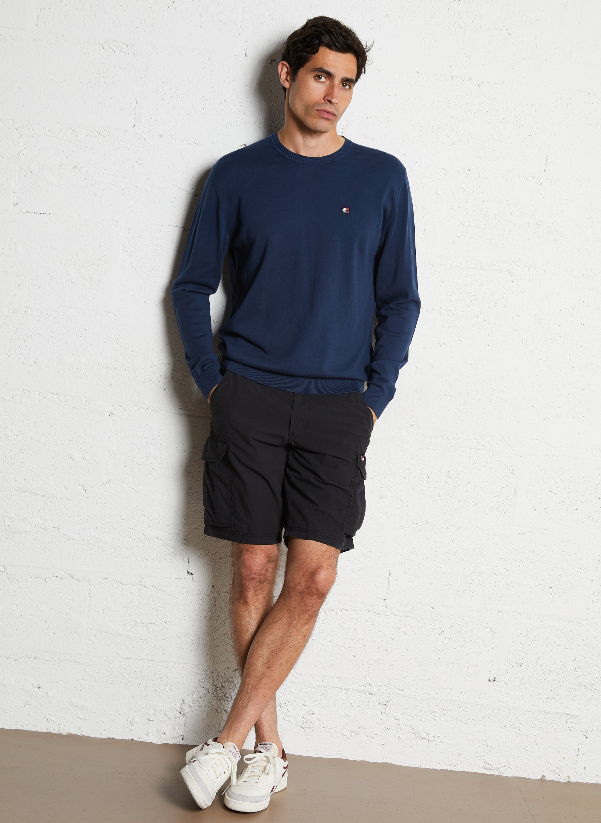 Straight cotton shorts NAPAPIJRI Black