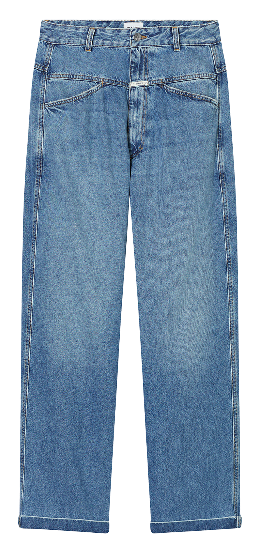 Jean droit taille haute à découpes CLOSED Bleu