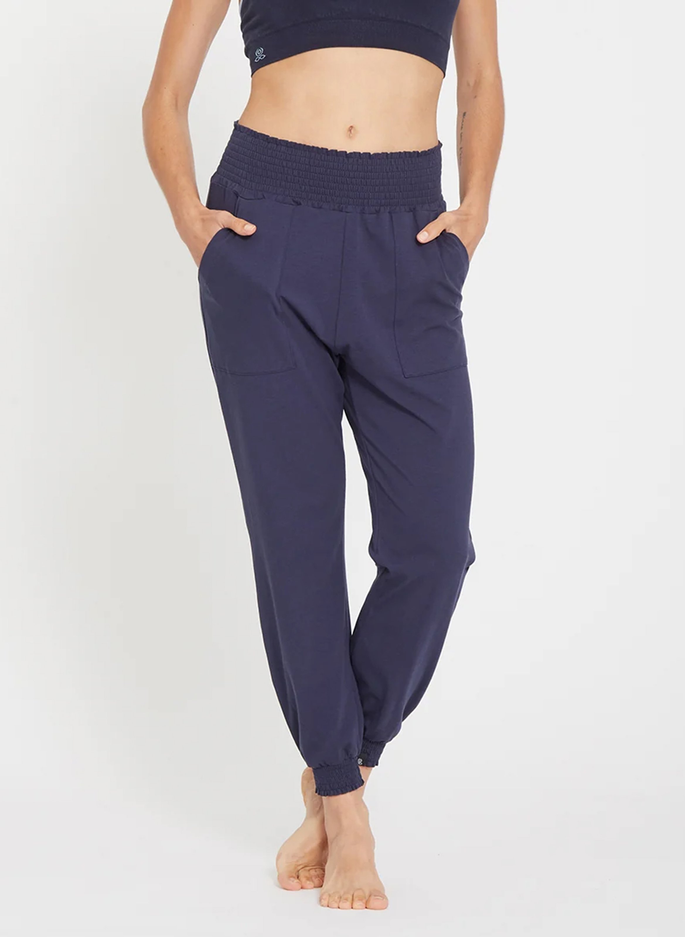 Elasticated slim fit trousers YOGA SEARCHER Blue