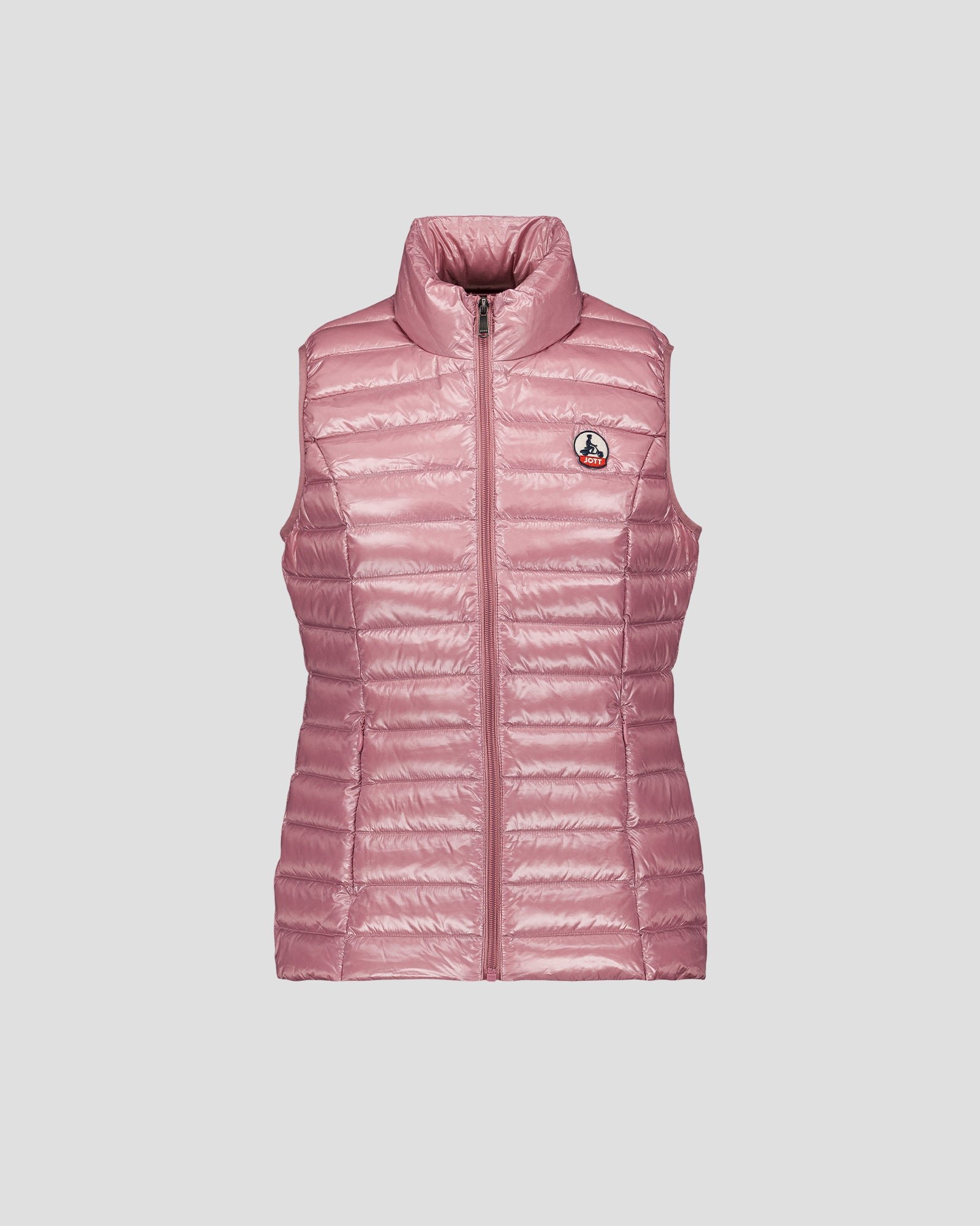 Seda Shiny Sleeveless Lightweight Puffer Coat JOTT Pink