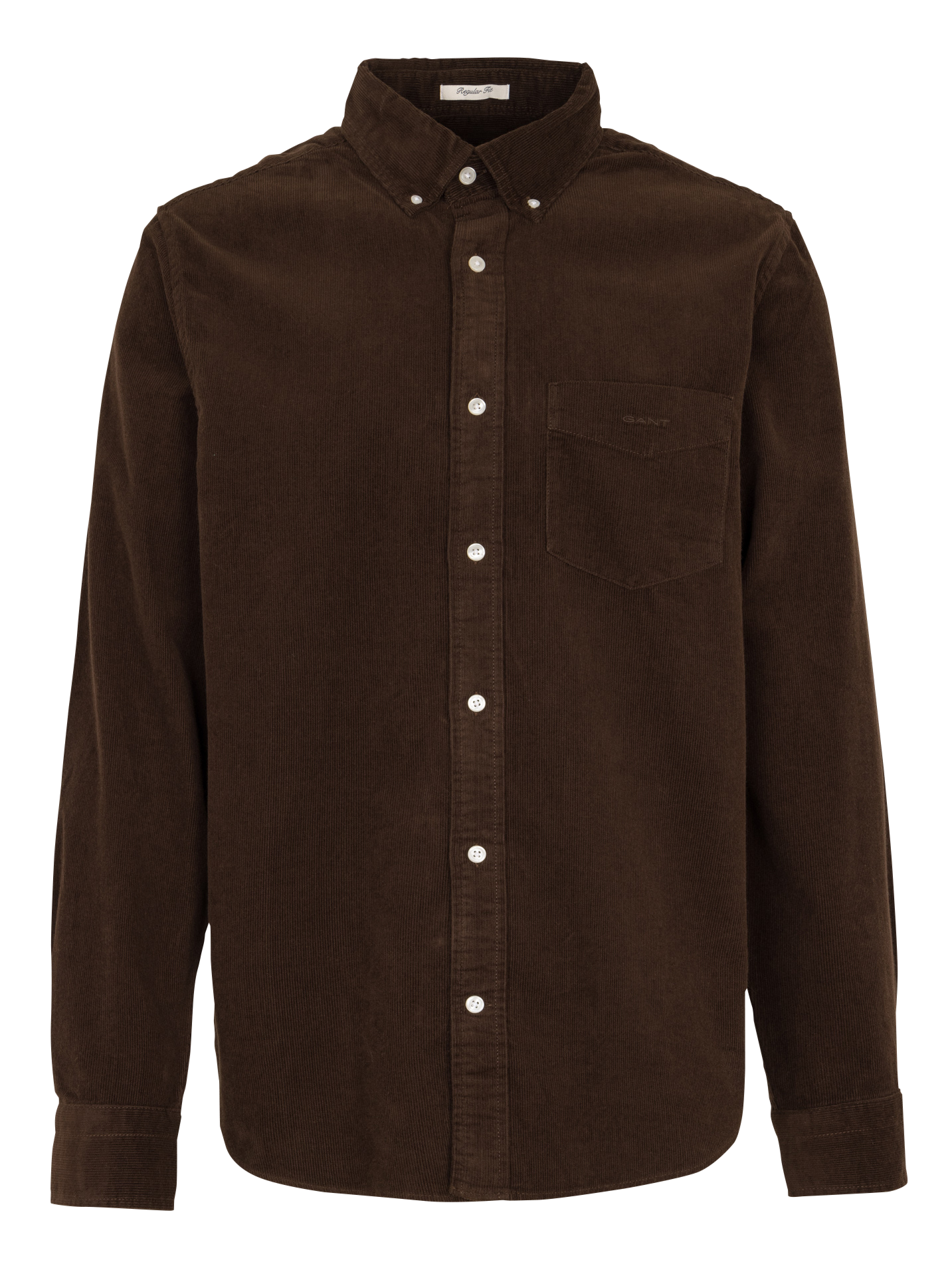 Chemise col classique manches contrastantes en coton GANT Brown
