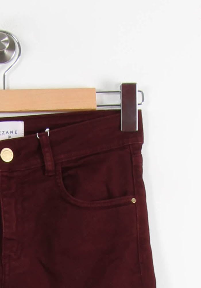 Cropped slim jeans with studs SEZANE - Seconde main Red