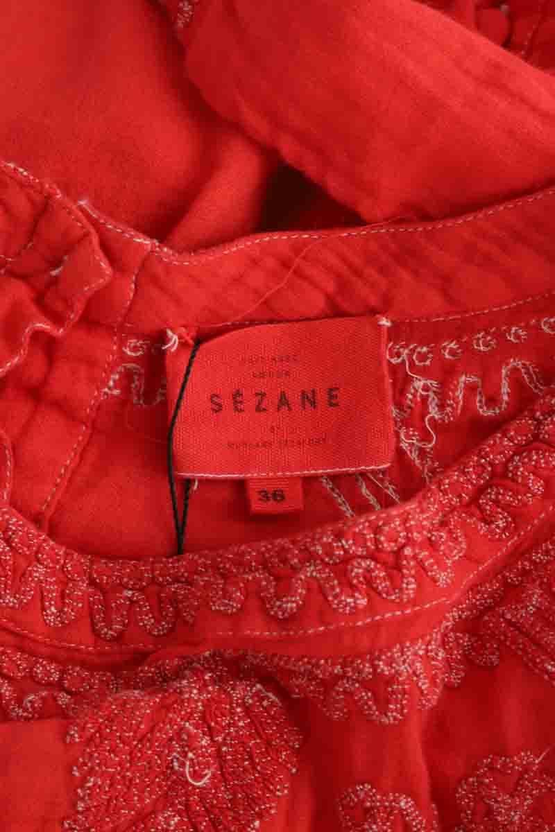 Cotton T-shirt SEZANE - Seconde main Red