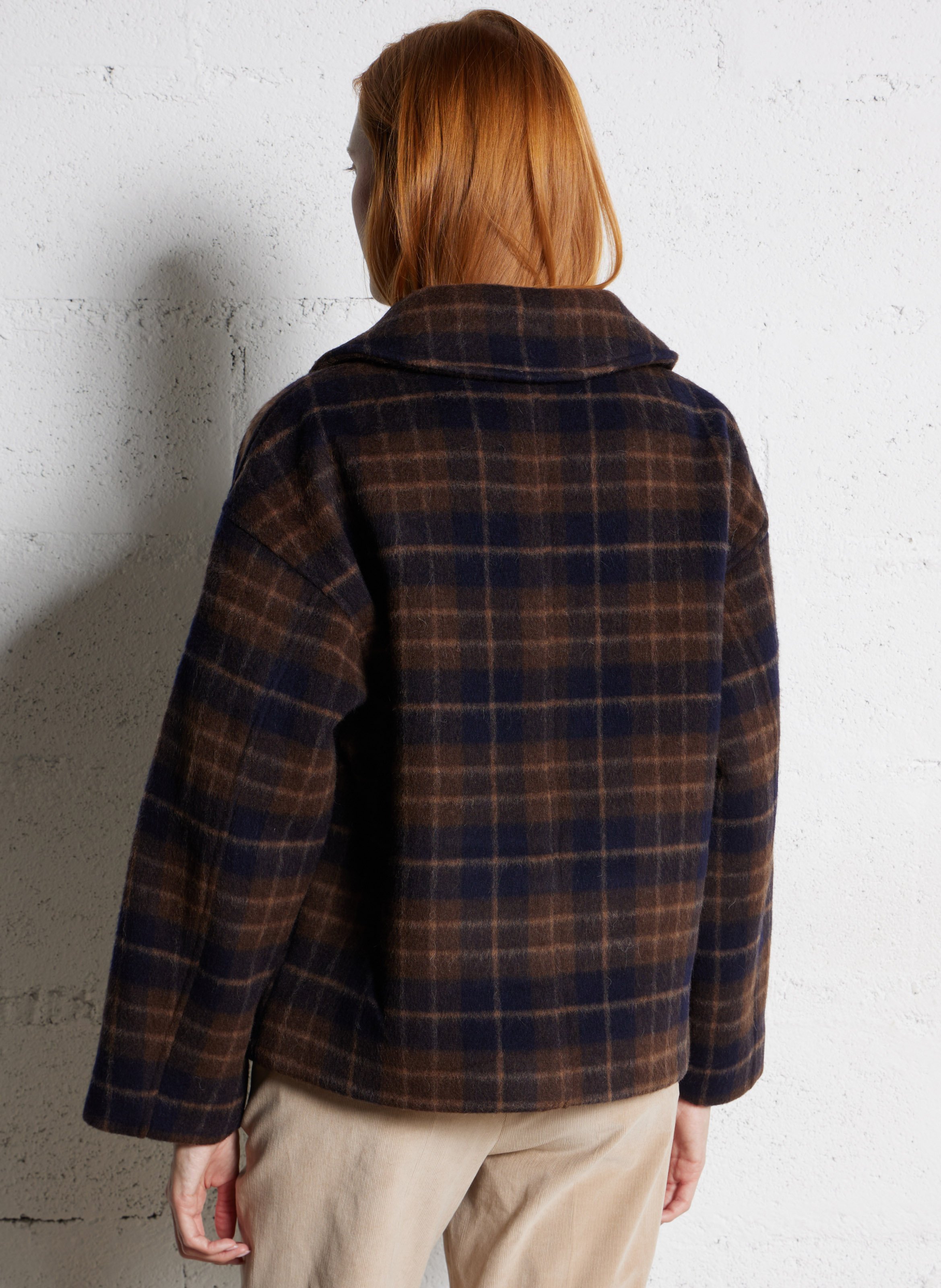 Veste col classique en laine mélangée THE TINY BIG SISTER Marron