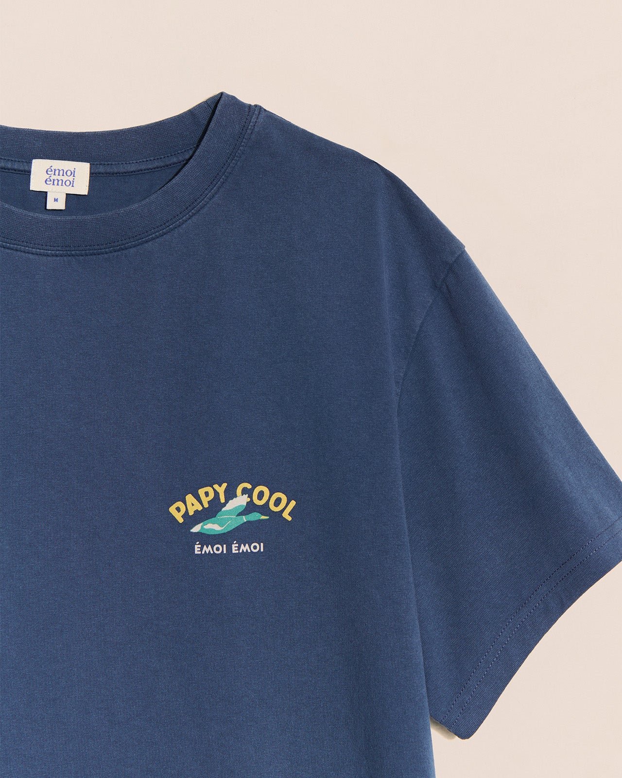 Le t-shirt papy cool bird en coton bio EMOI EMOI Bleu
