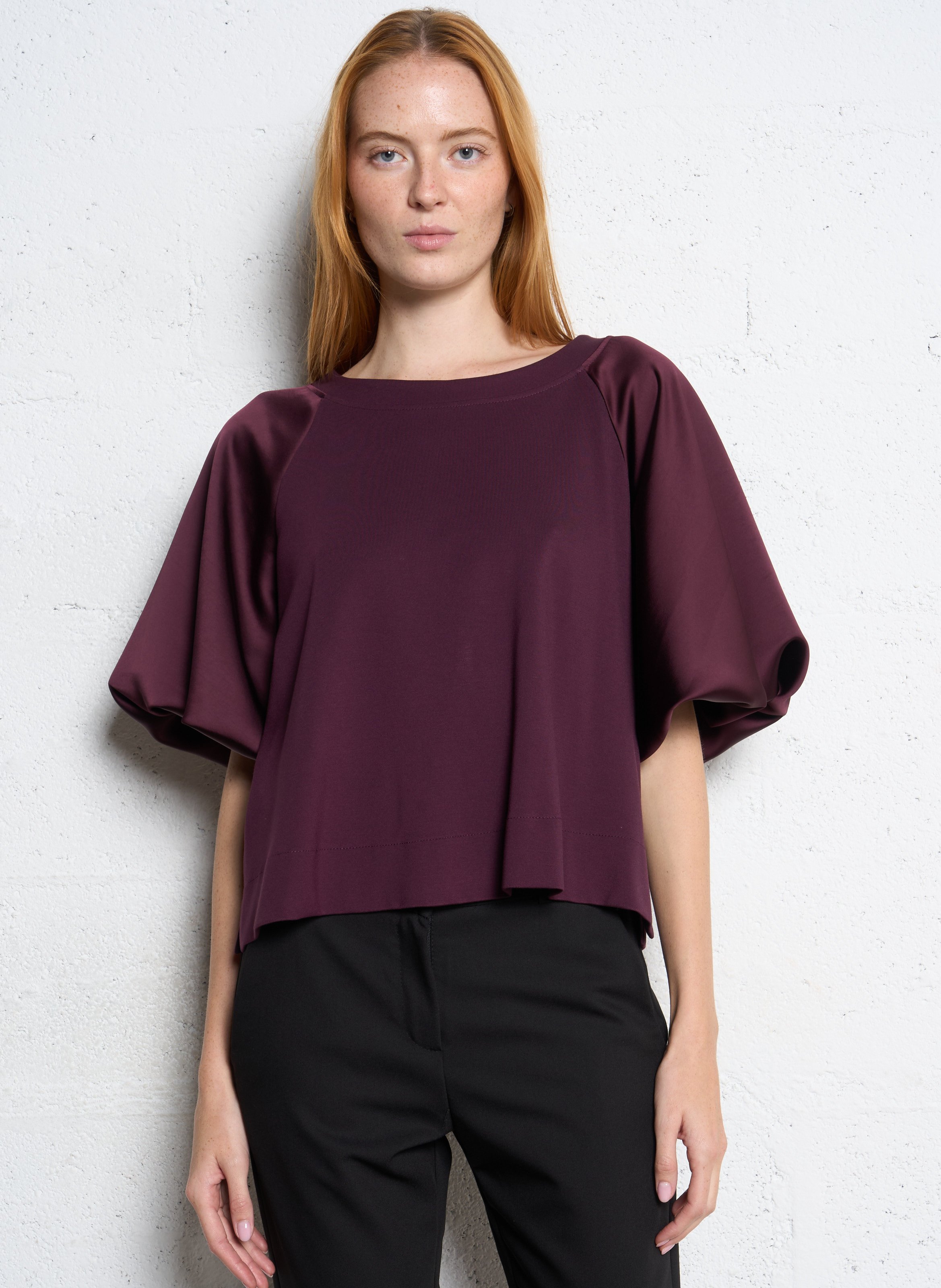 Loose-fit round-neck top IMPERIAL Purple