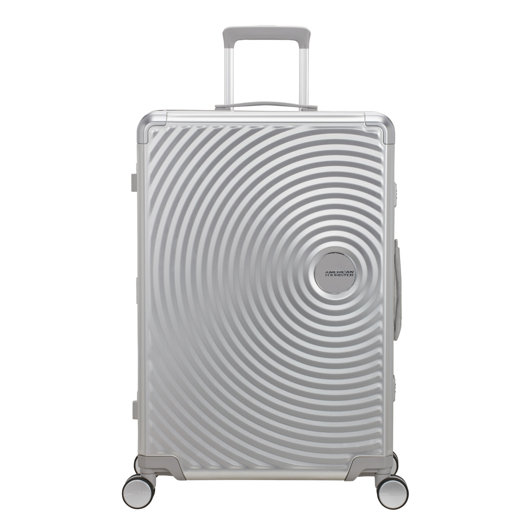 Aluminum suitcase with 4 wheels size L AMERICAN TOURISTER Silver
